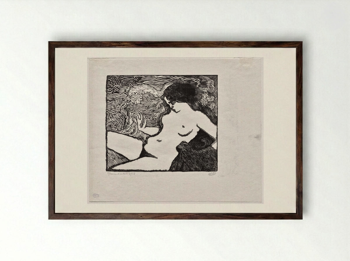 The Wave - Aristide Maillol - Framed Print Dark Wood