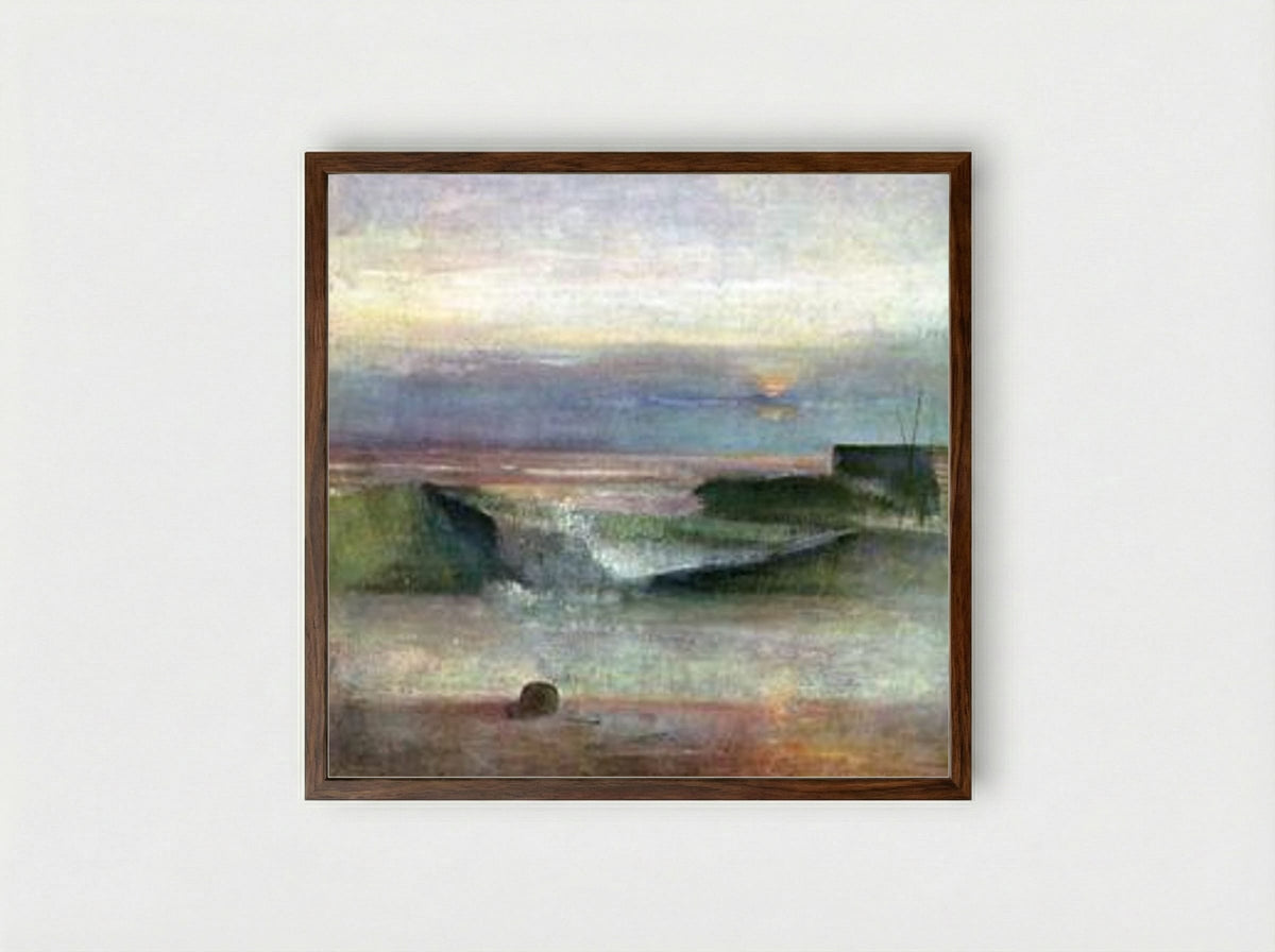 The Wave - Victor Pasmore - Framed Print Dark Wood