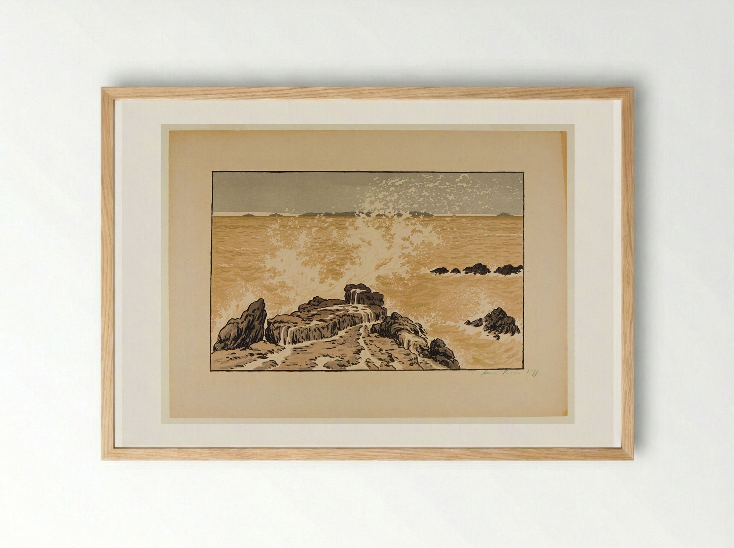 The Wave - Henri Rivière - Framed Print Wood