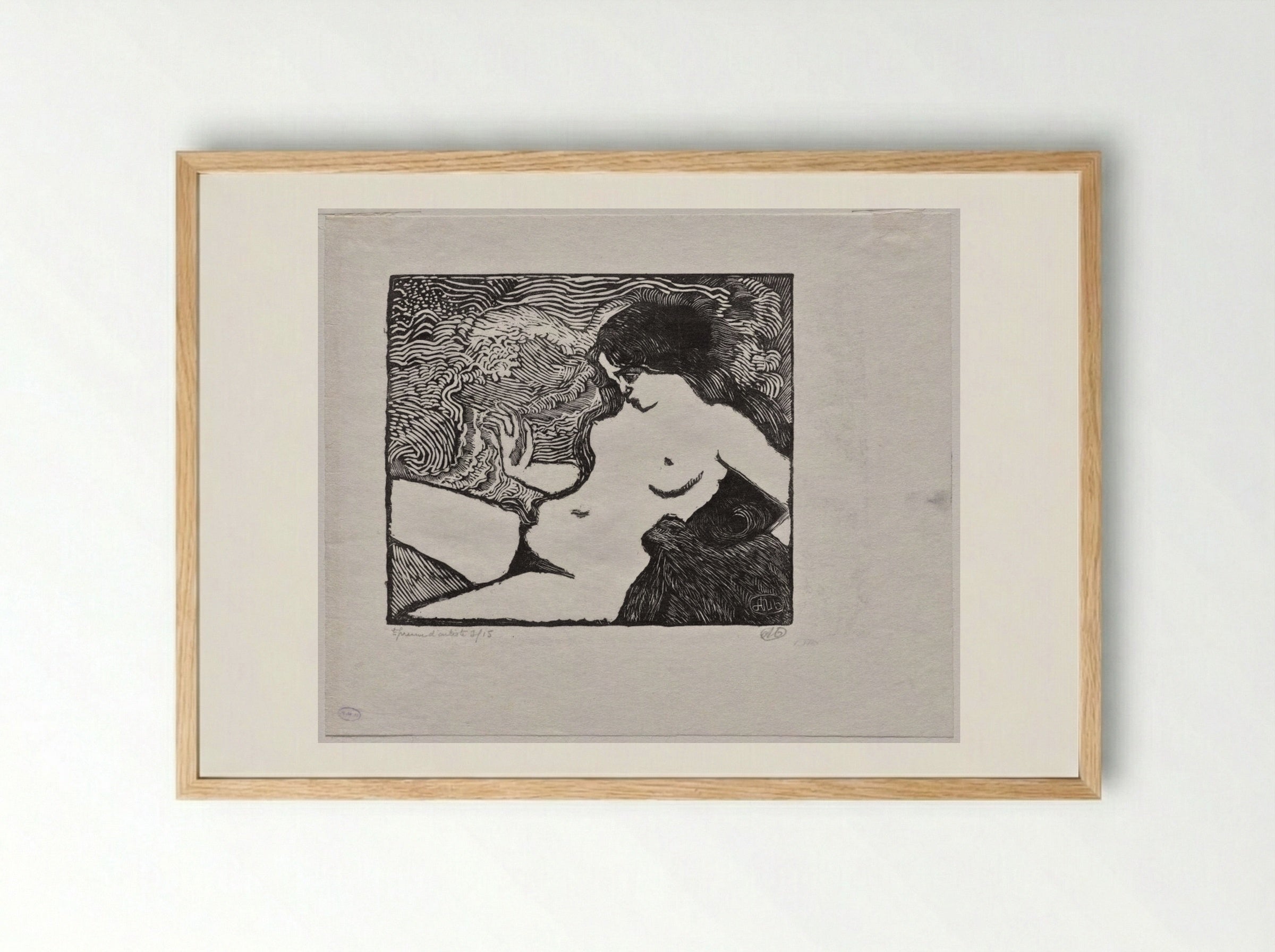 The Wave - Aristide Maillol - Framed Print Wood