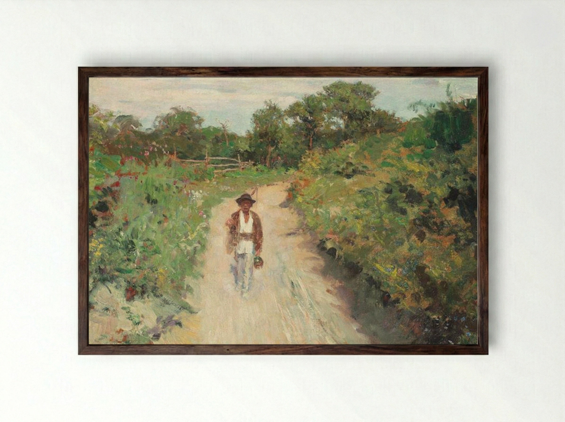 The Way Home - Nicolae Vermont - Framed Print Dark Wood