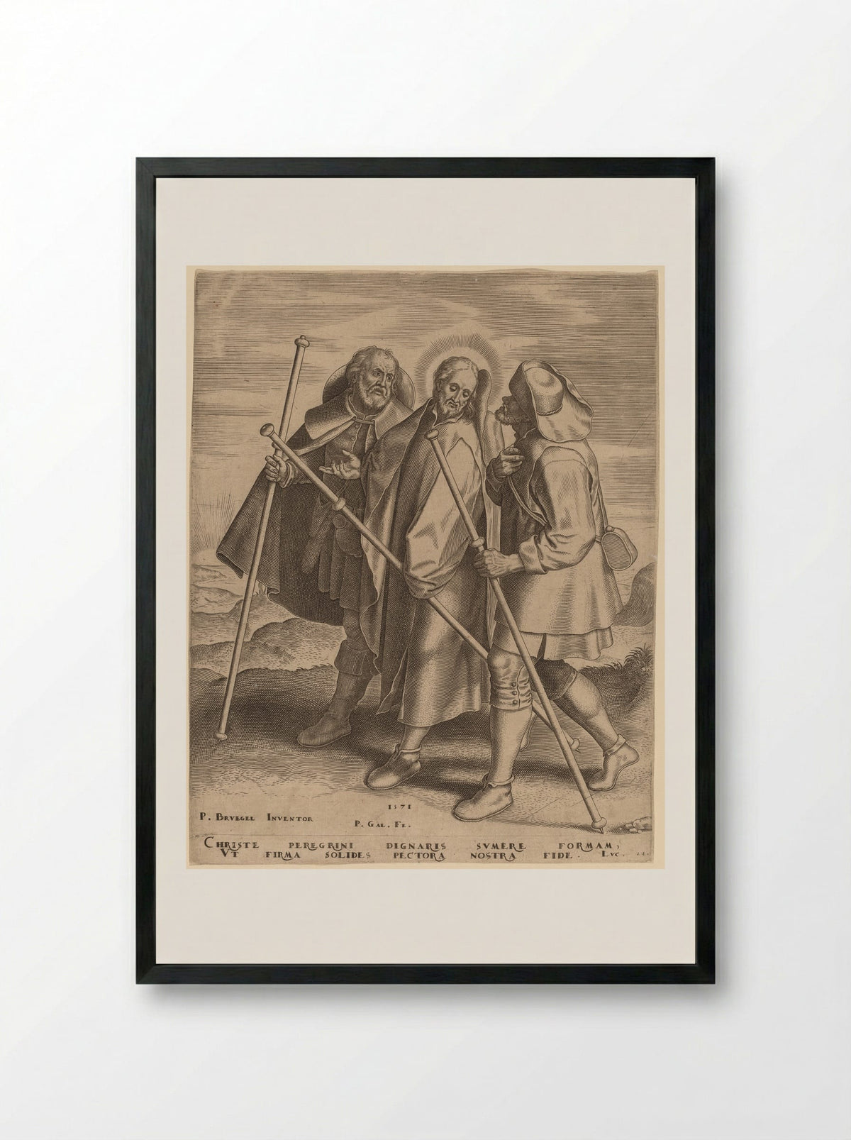 The Way of Christ - Philips Galle - Framed Print Black