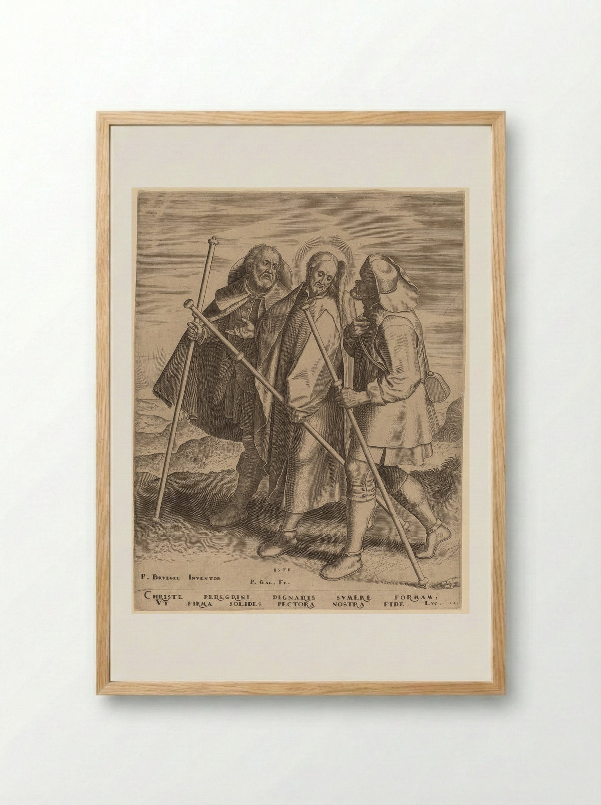The Way of Christ - Philips Galle - Framed Print Wood