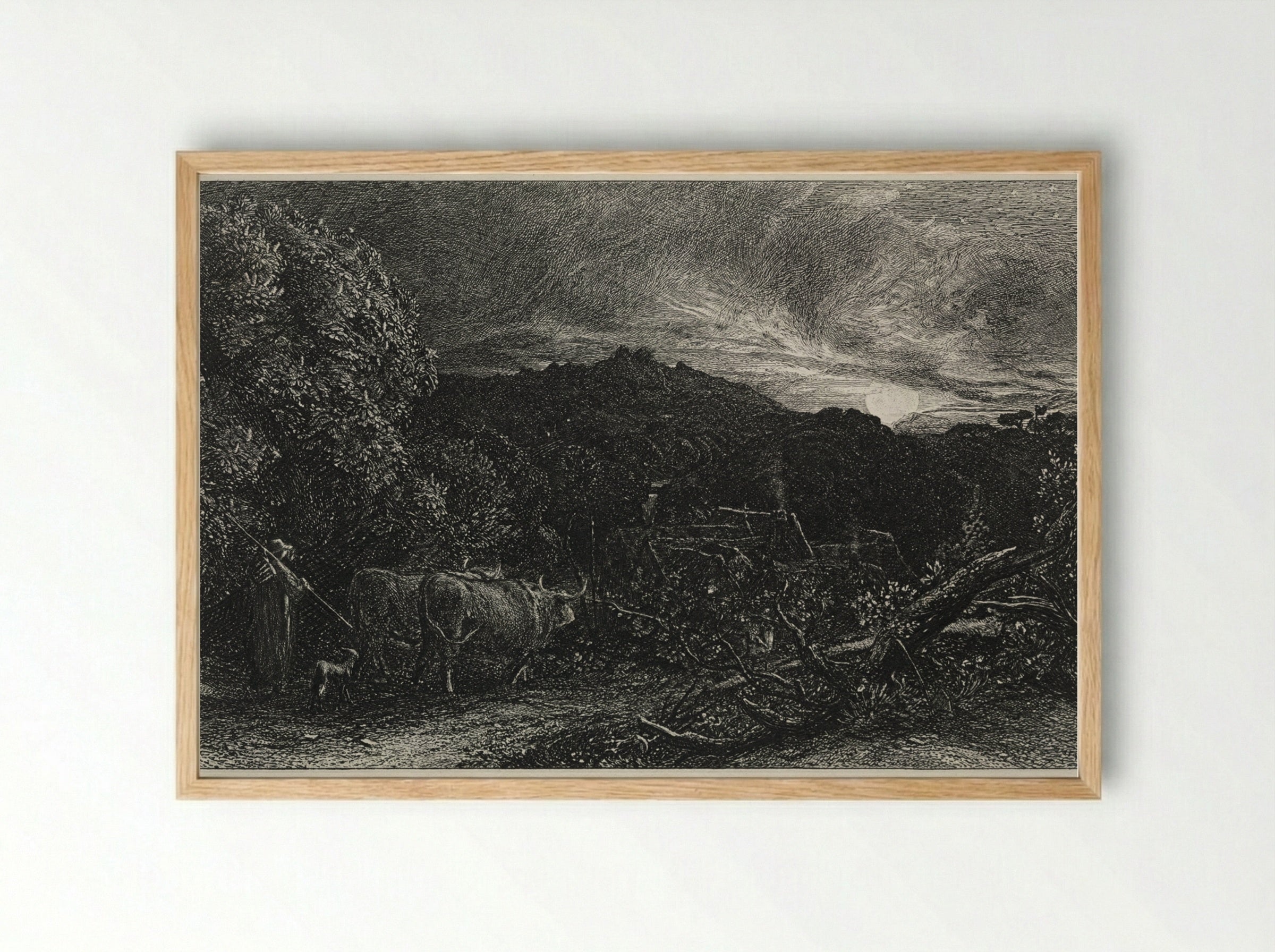 The Weary Plowman - Samuel Palmer - Framed Print Wood