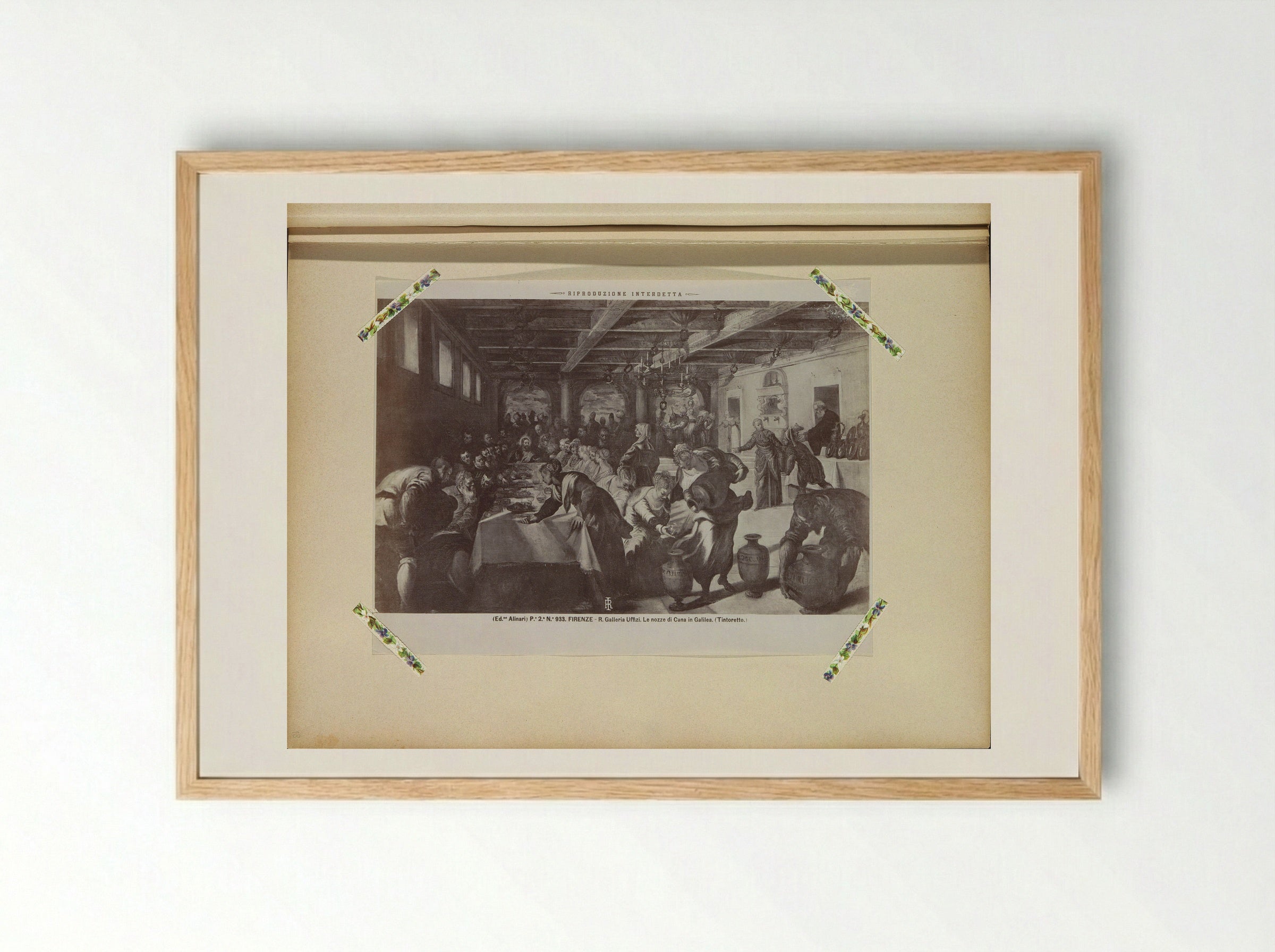 The Wedding Feast at Cana (After Tintoretto) - Fratelli Alinari - Framed Print Wood