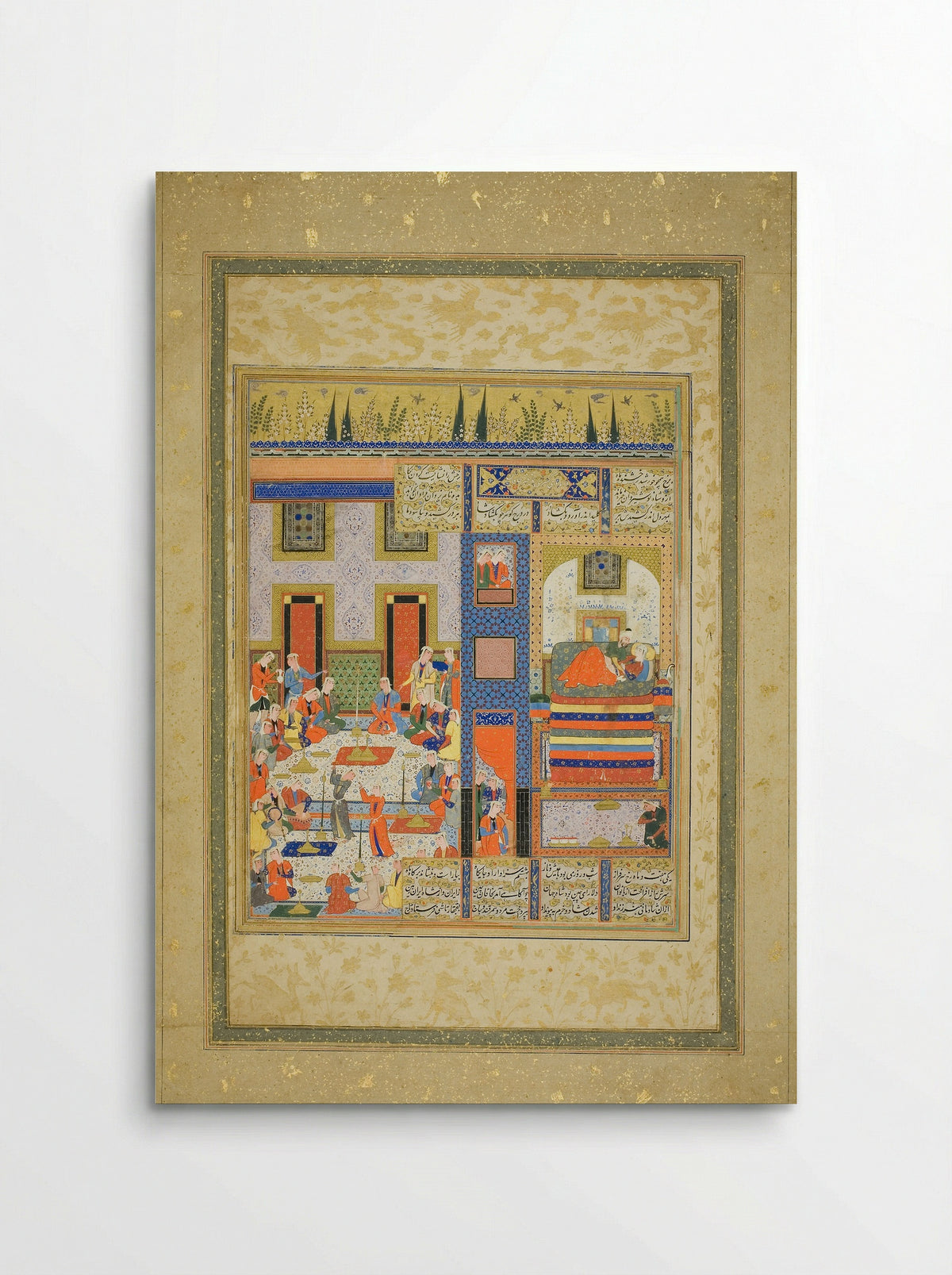 The Wedding Night of Anushirvan and the Khaqan's Daughter - Unknown Persian Artist - Poster