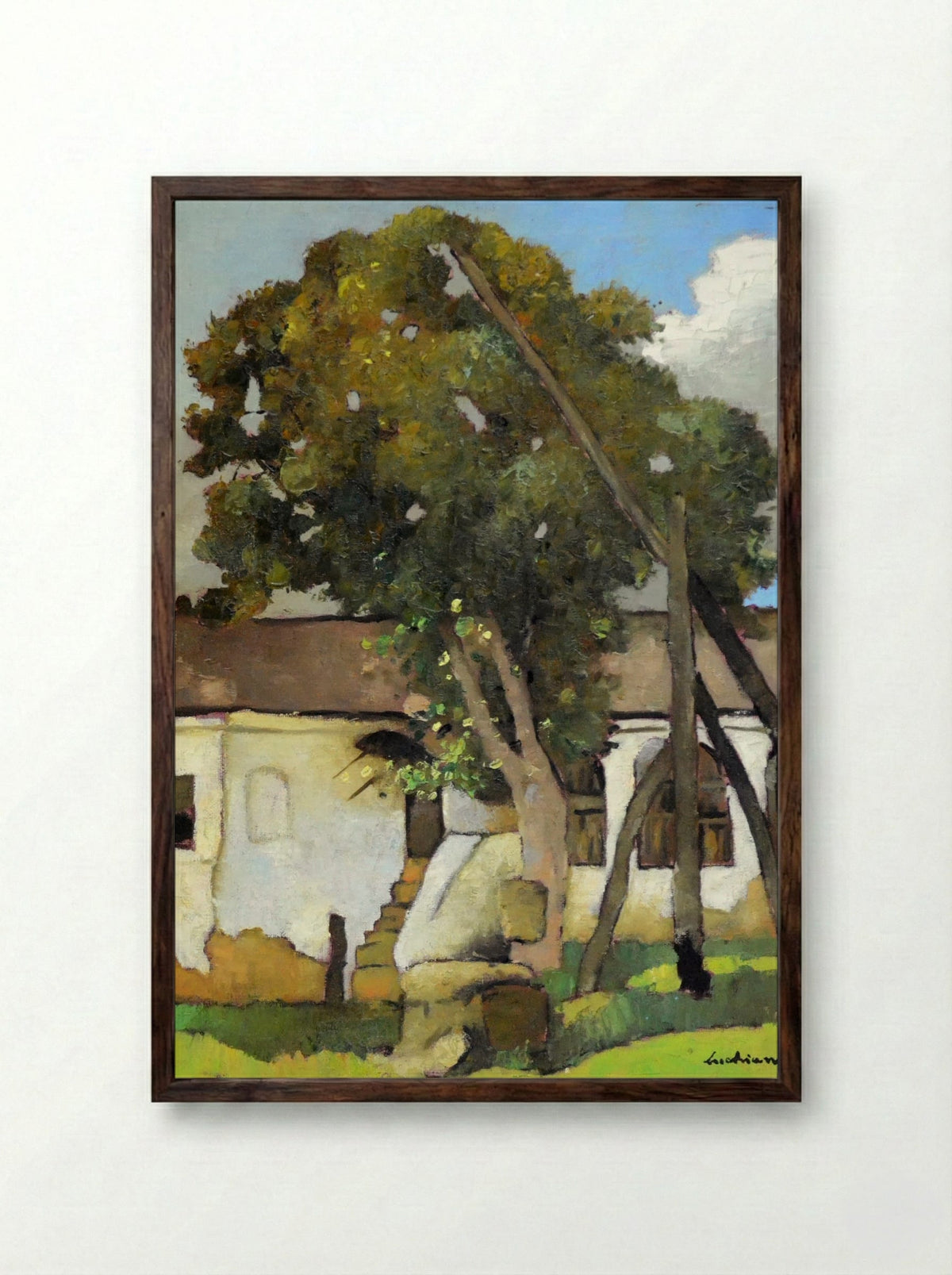 The Well - Stefan Luchian - Framed Print Dark Wood