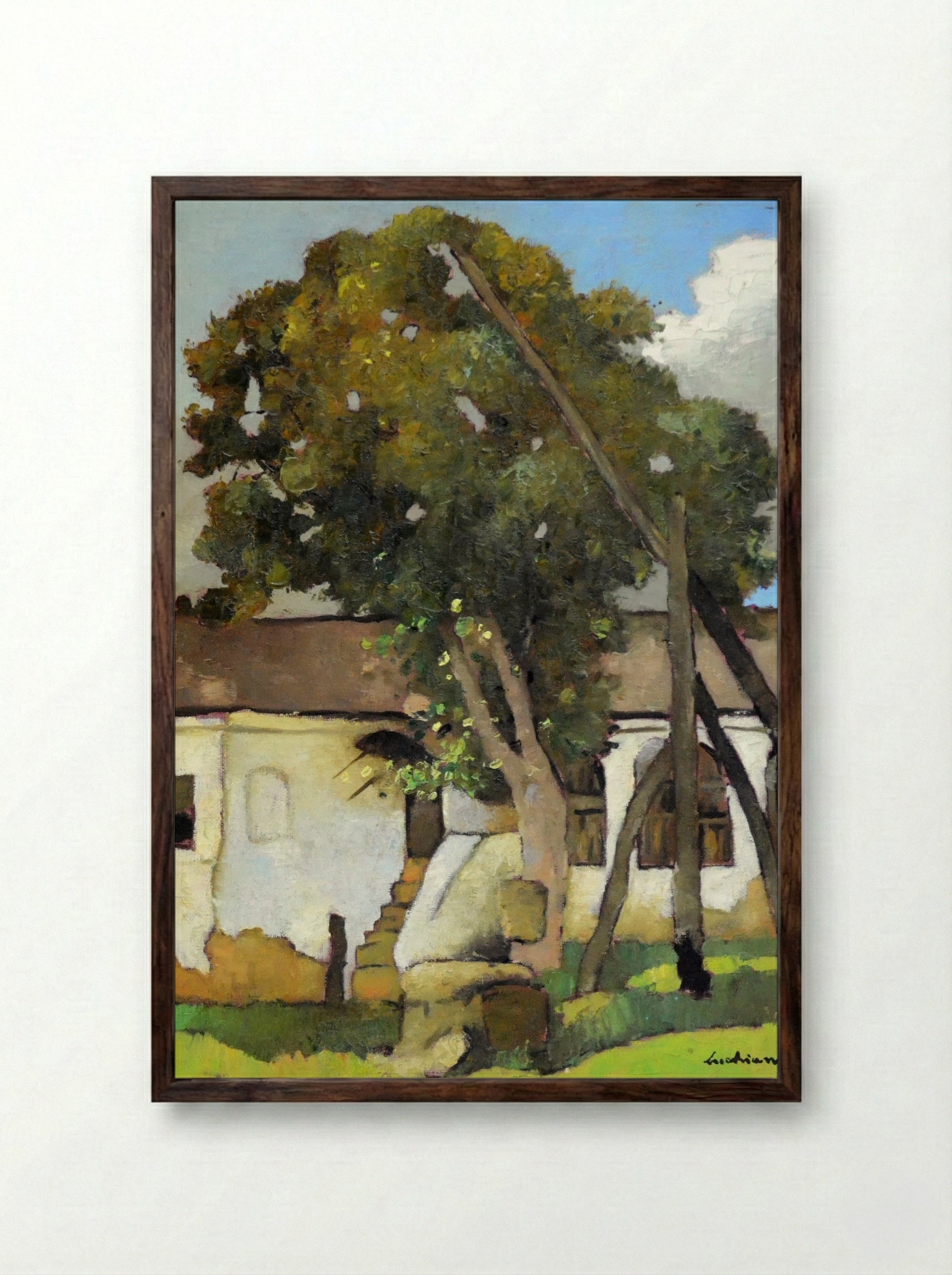 The Well - Stefan Luchian - Framed Print Dark Wood