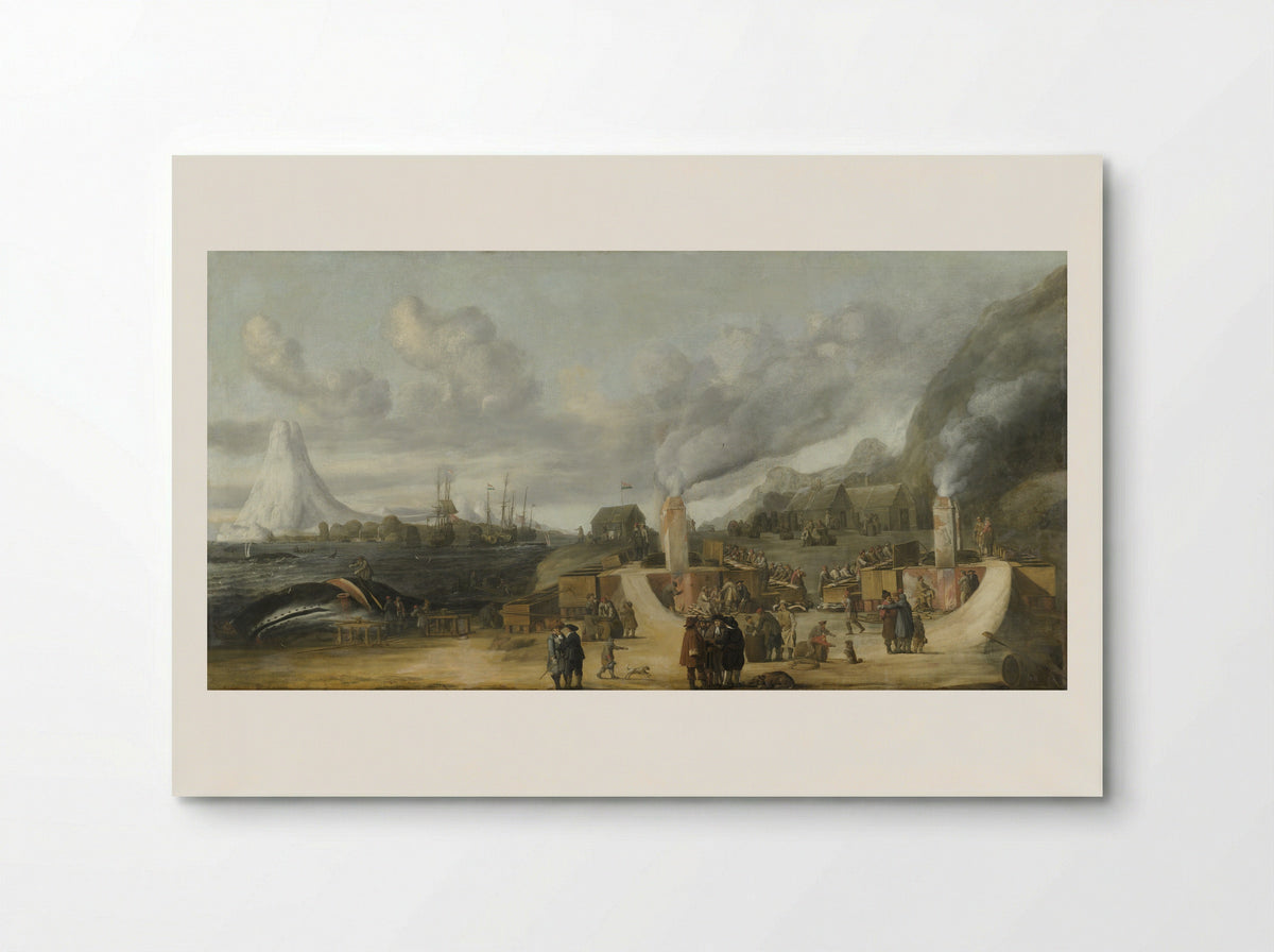 The Whale-oil Refinery near the Village of Smerenburg - Cornelis de Man - Poster