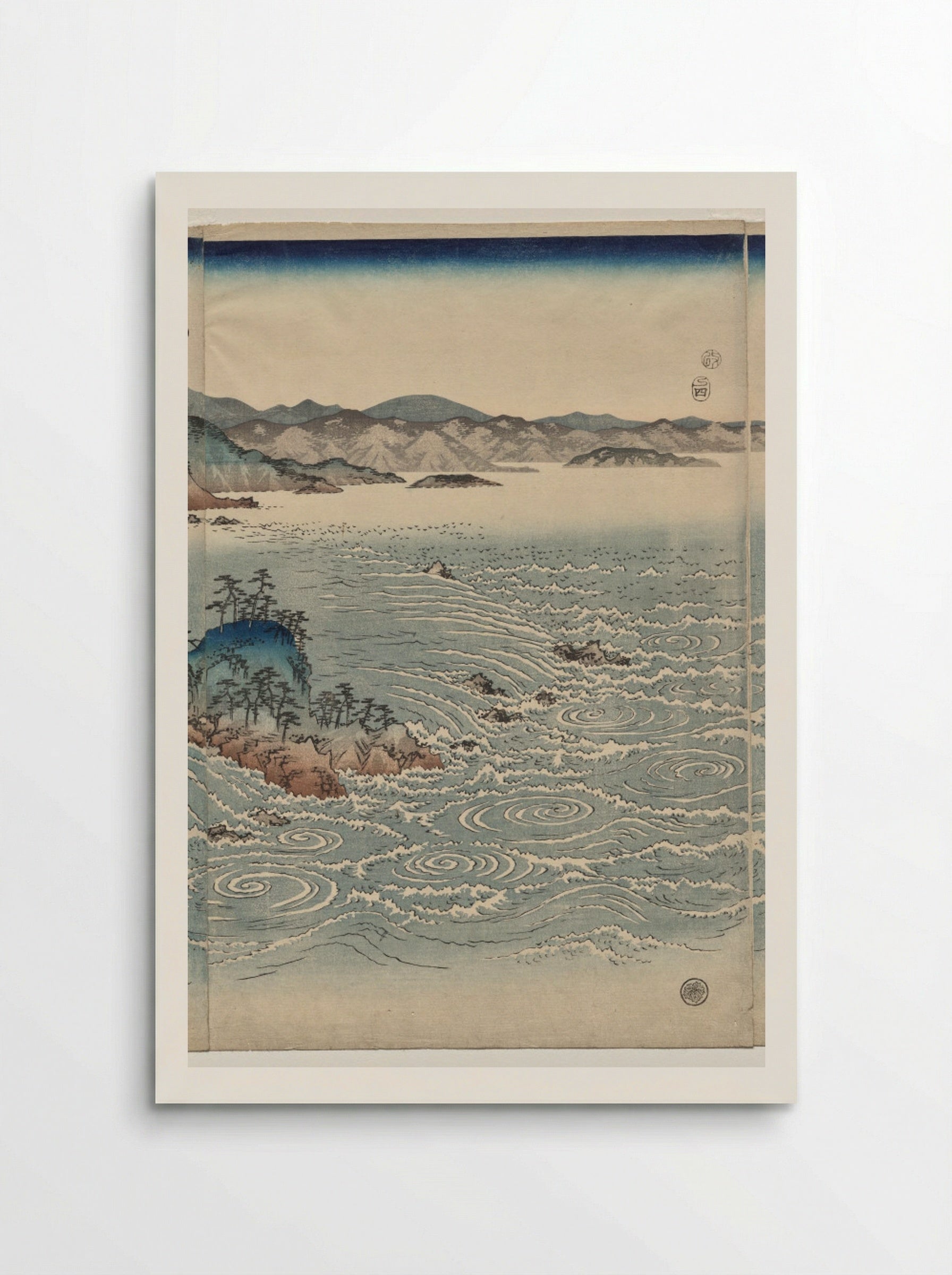 The Whirlpools of Awa - Utagawa Hiroshige - Poster