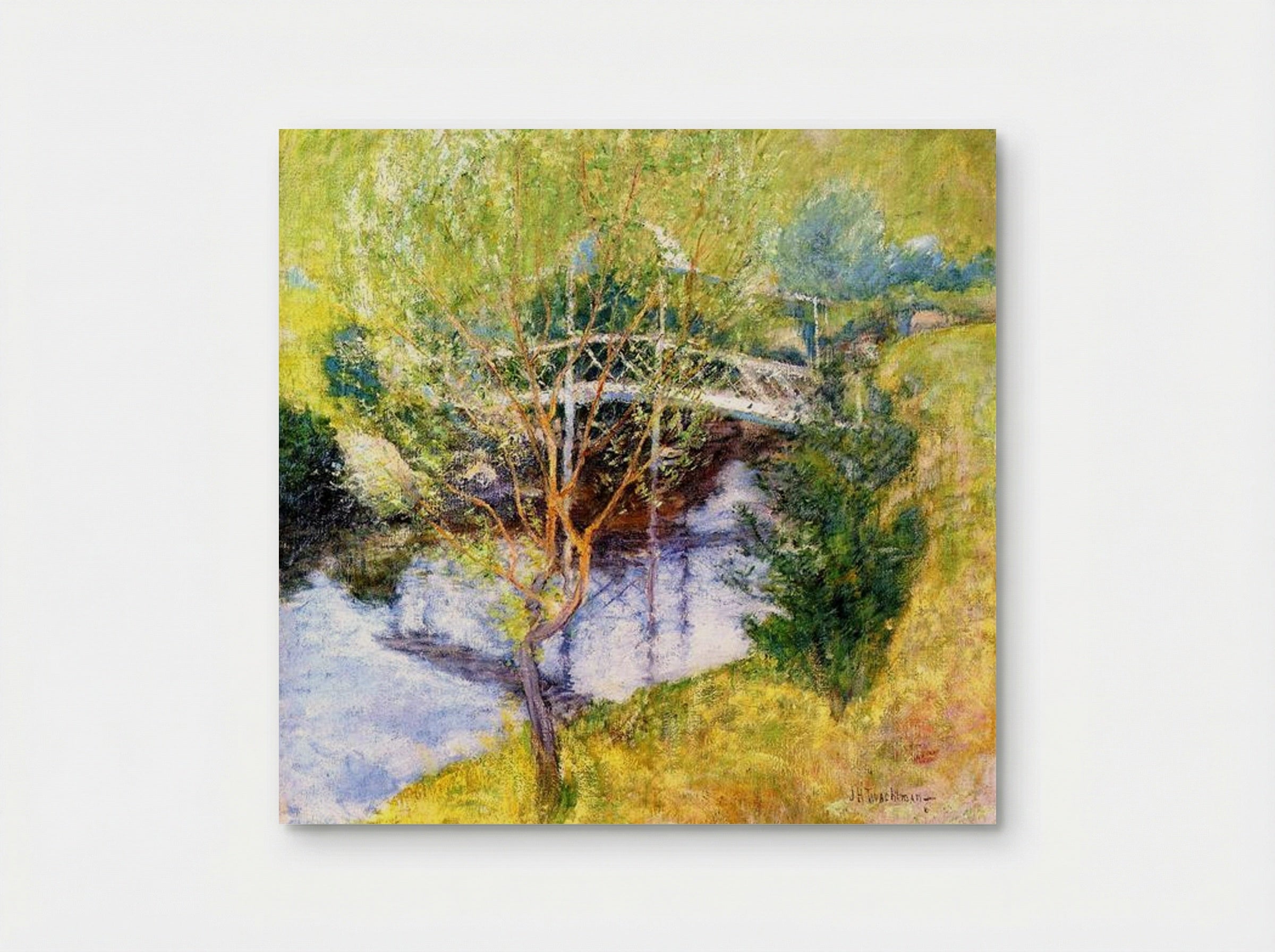 The White Bridge - John Henry Twachtman - Poster