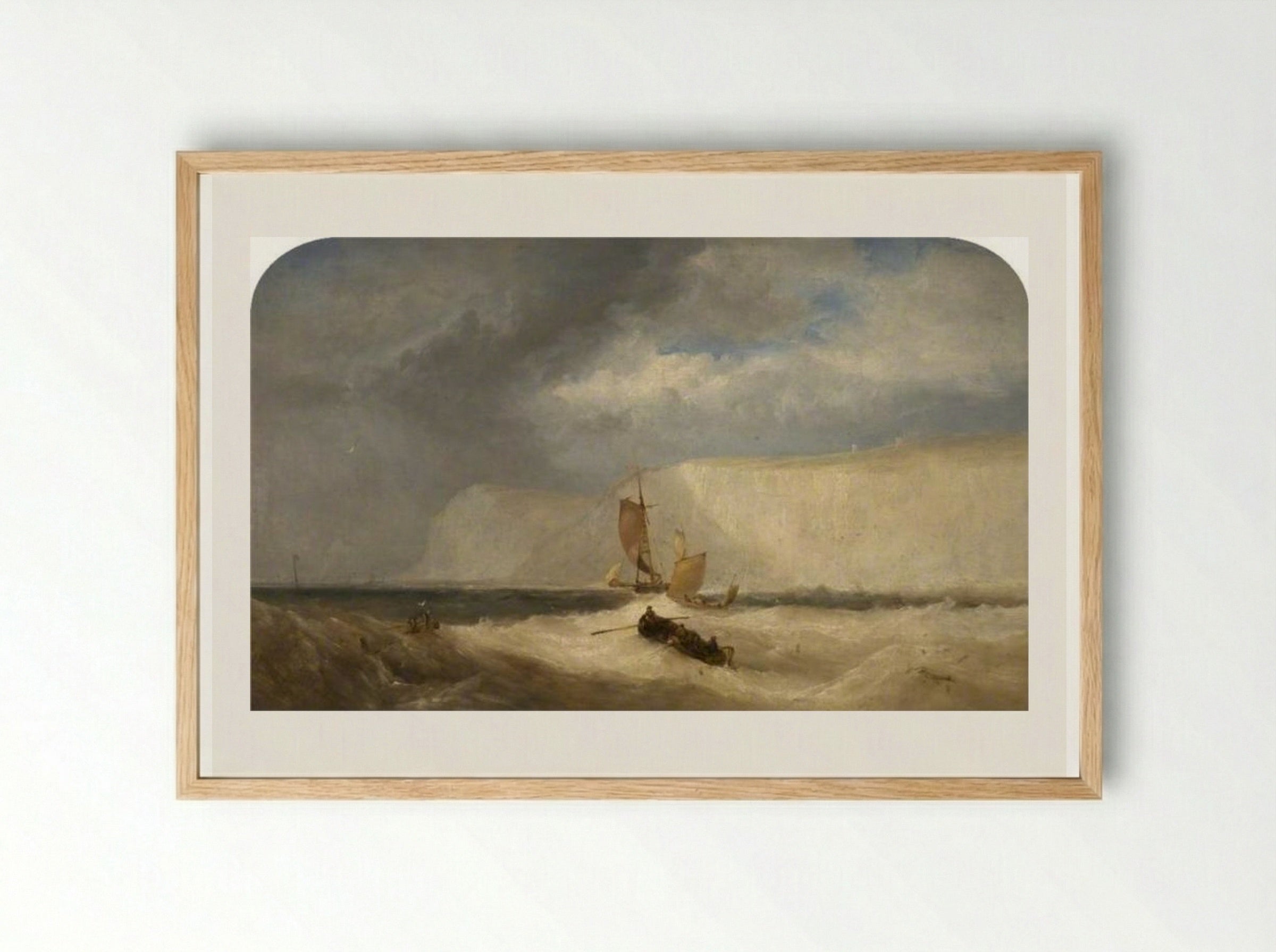 The White Cliffs of Dover - James Webb - Framed Print Wood