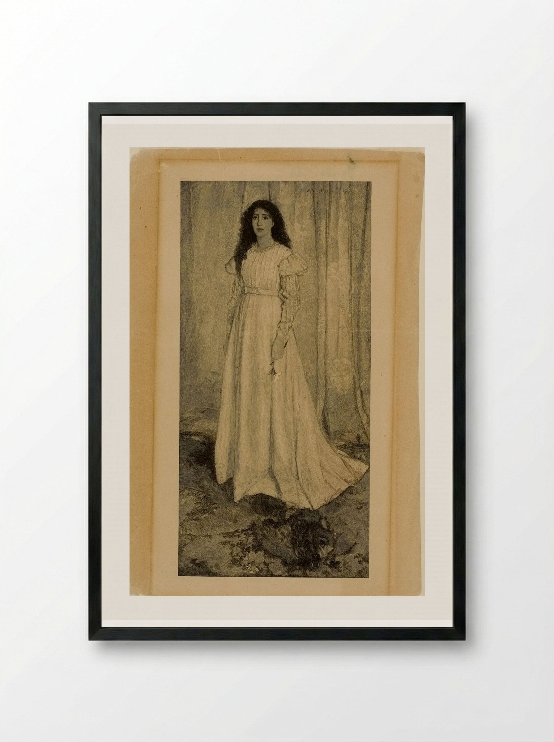 The White Girl (After Whistler) - Timothy Cole - Framed Print Black