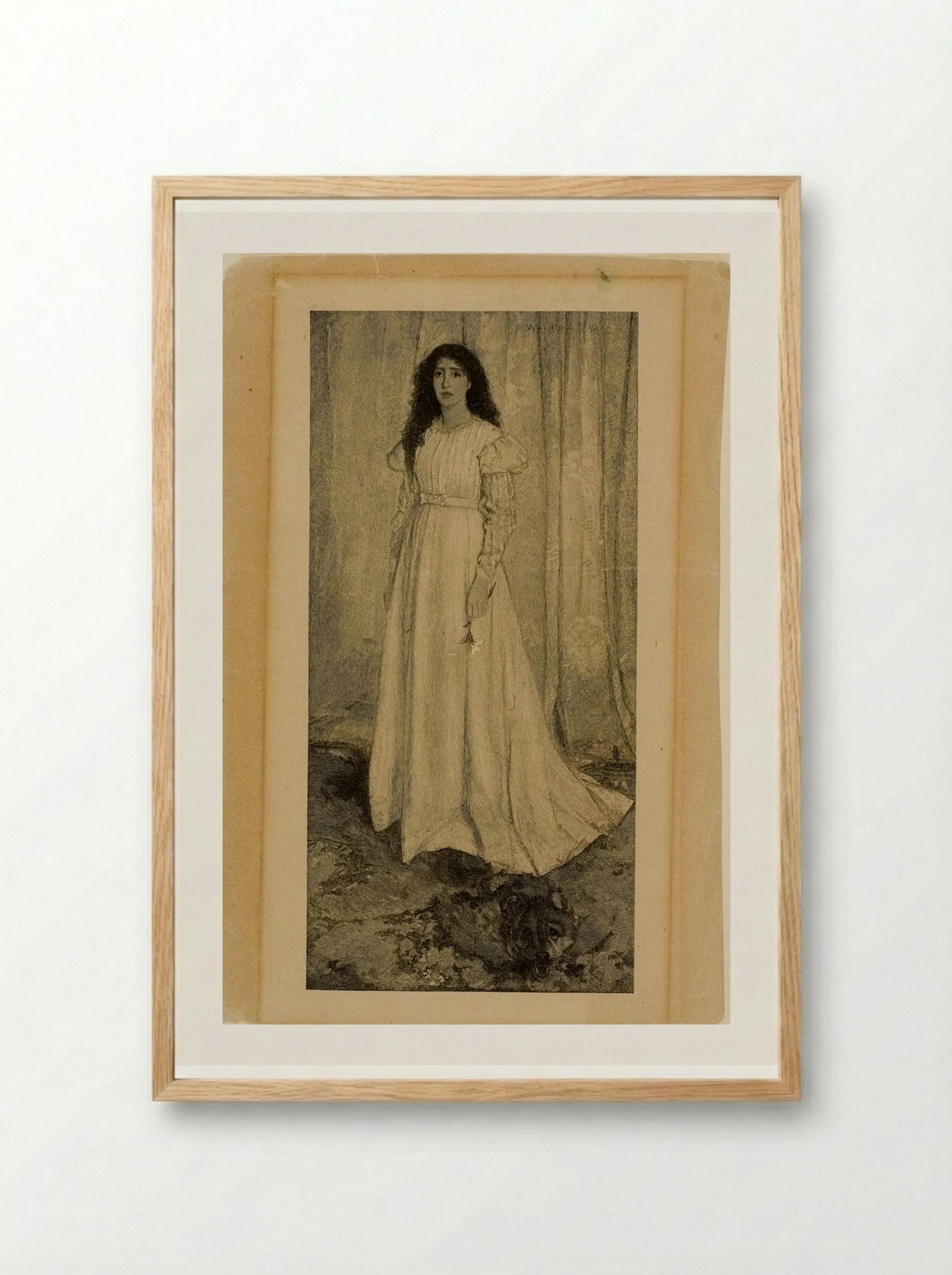 The White Girl (After Whistler) - Timothy Cole - Framed Print Wood