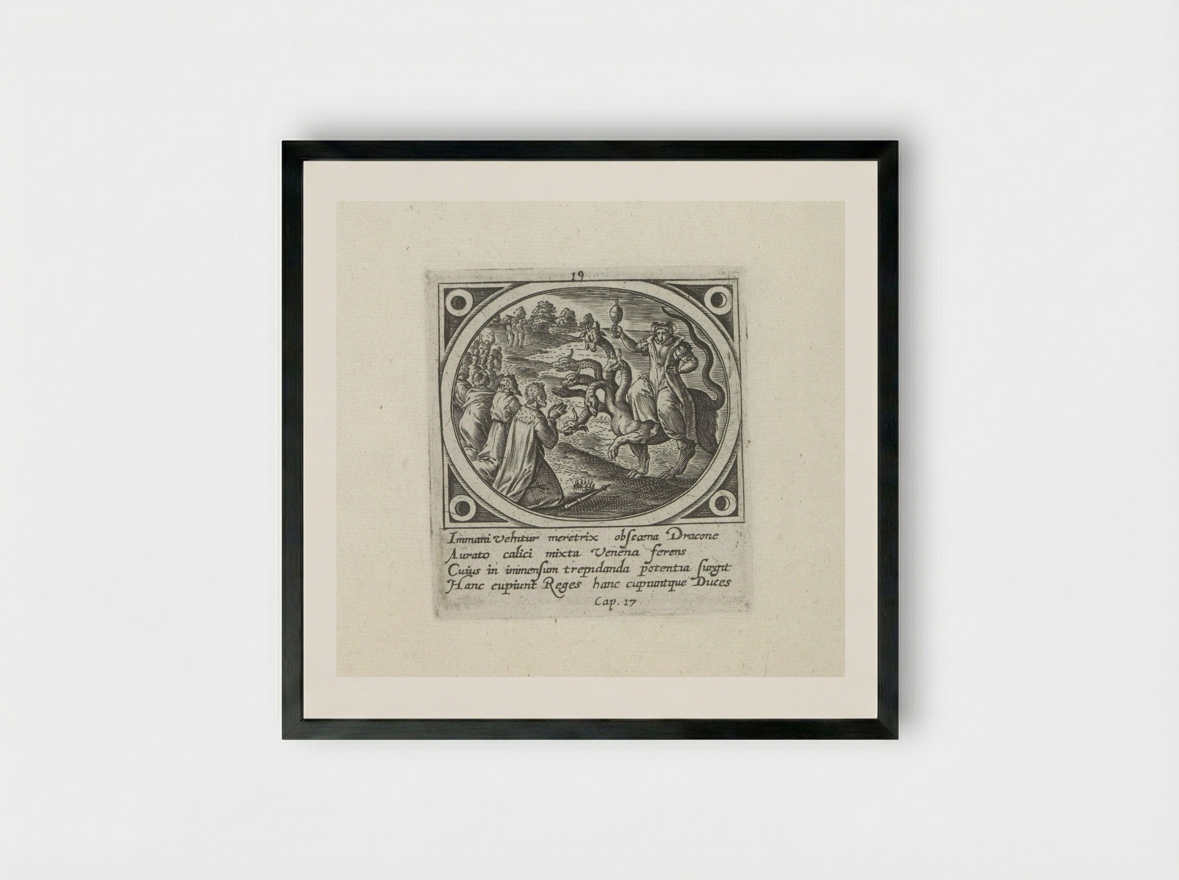 The Whore of Babylon - Gerard de Jode - Framed Print Black