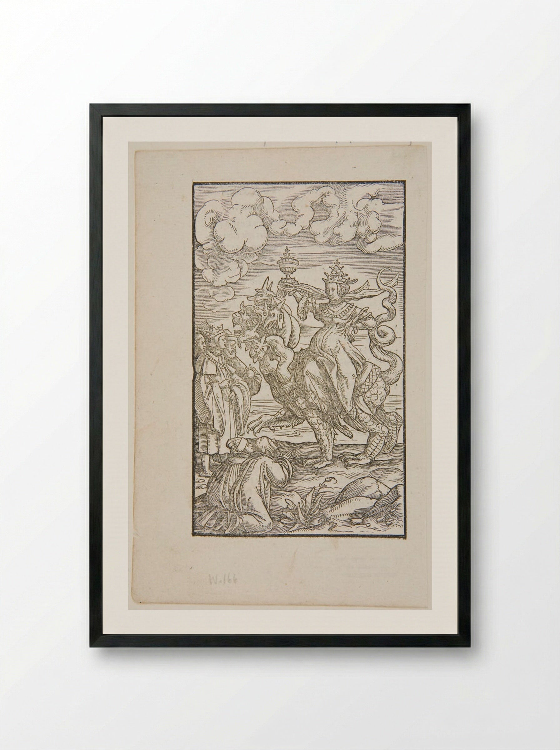 The Whore of Babylon - Hans Holbein the Younger - Framed Print Black