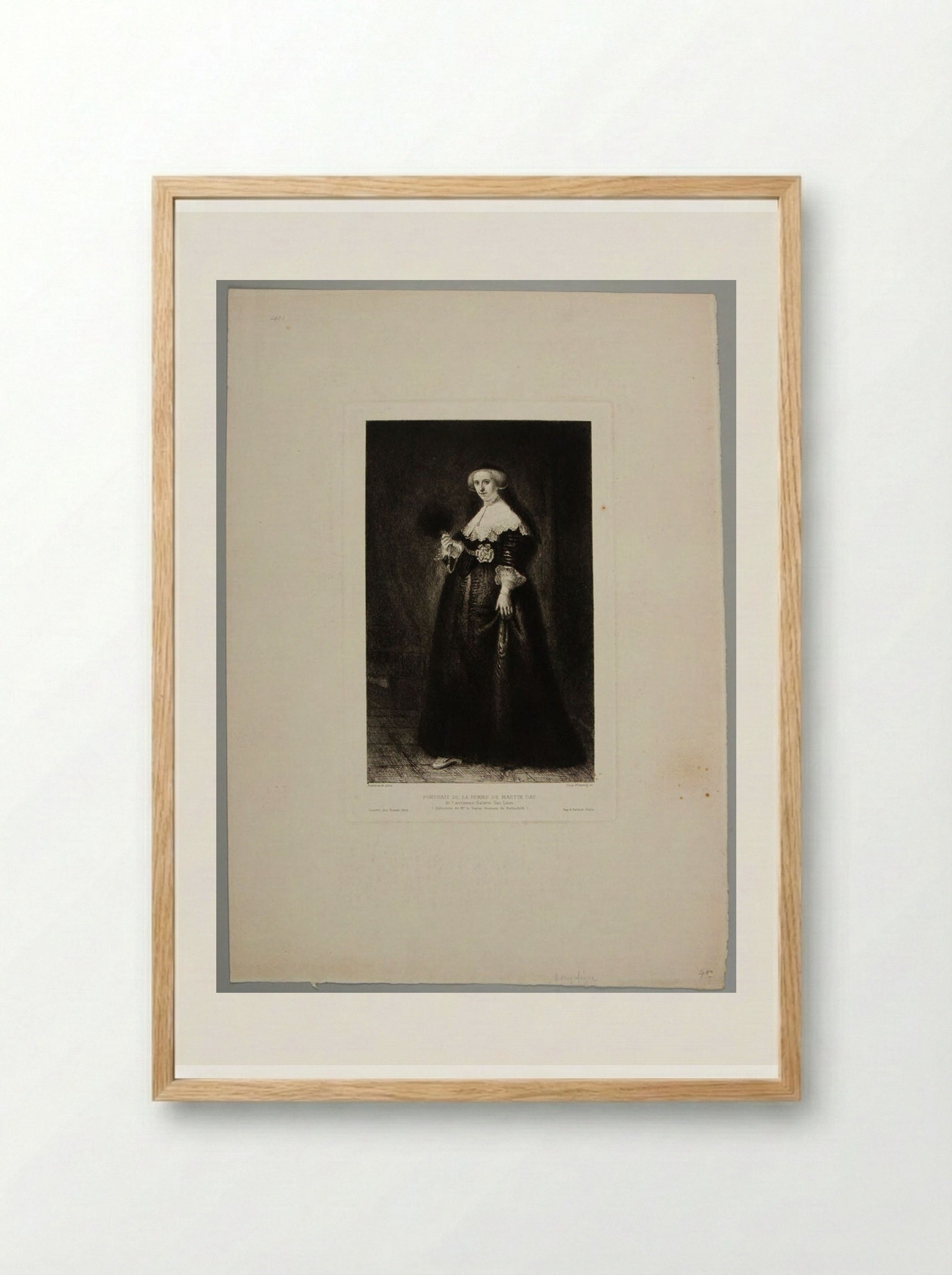The Wife of Martin Day - Léopold Flameng - Framed Print Wood
