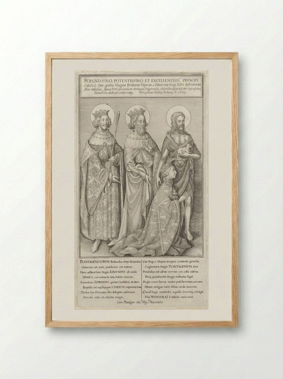 The Wilton Diptych - Wenceslaus Hollar - Framed Print Wood