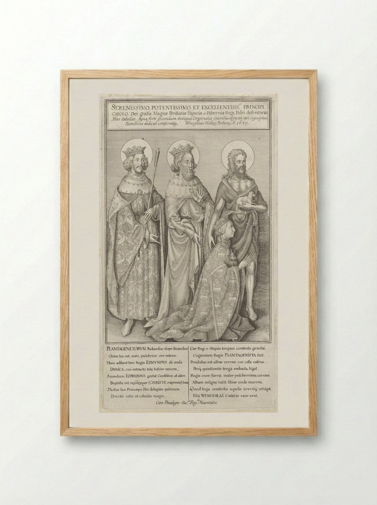 The Wilton Diptych - Wenceslaus Hollar - Framed Print Wood