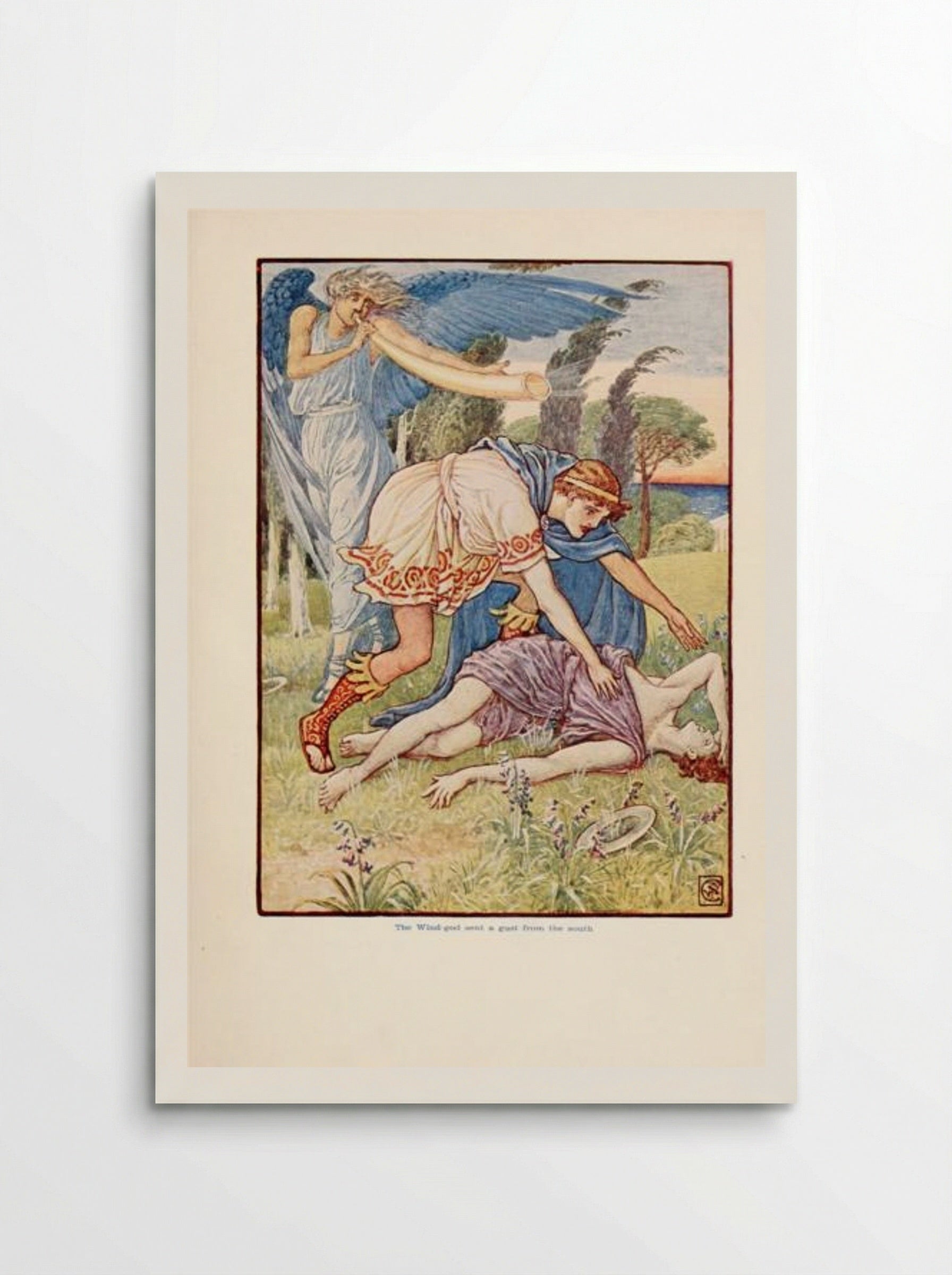 The Wind: God Sent a Gust from the South - Walter Crane - Poster