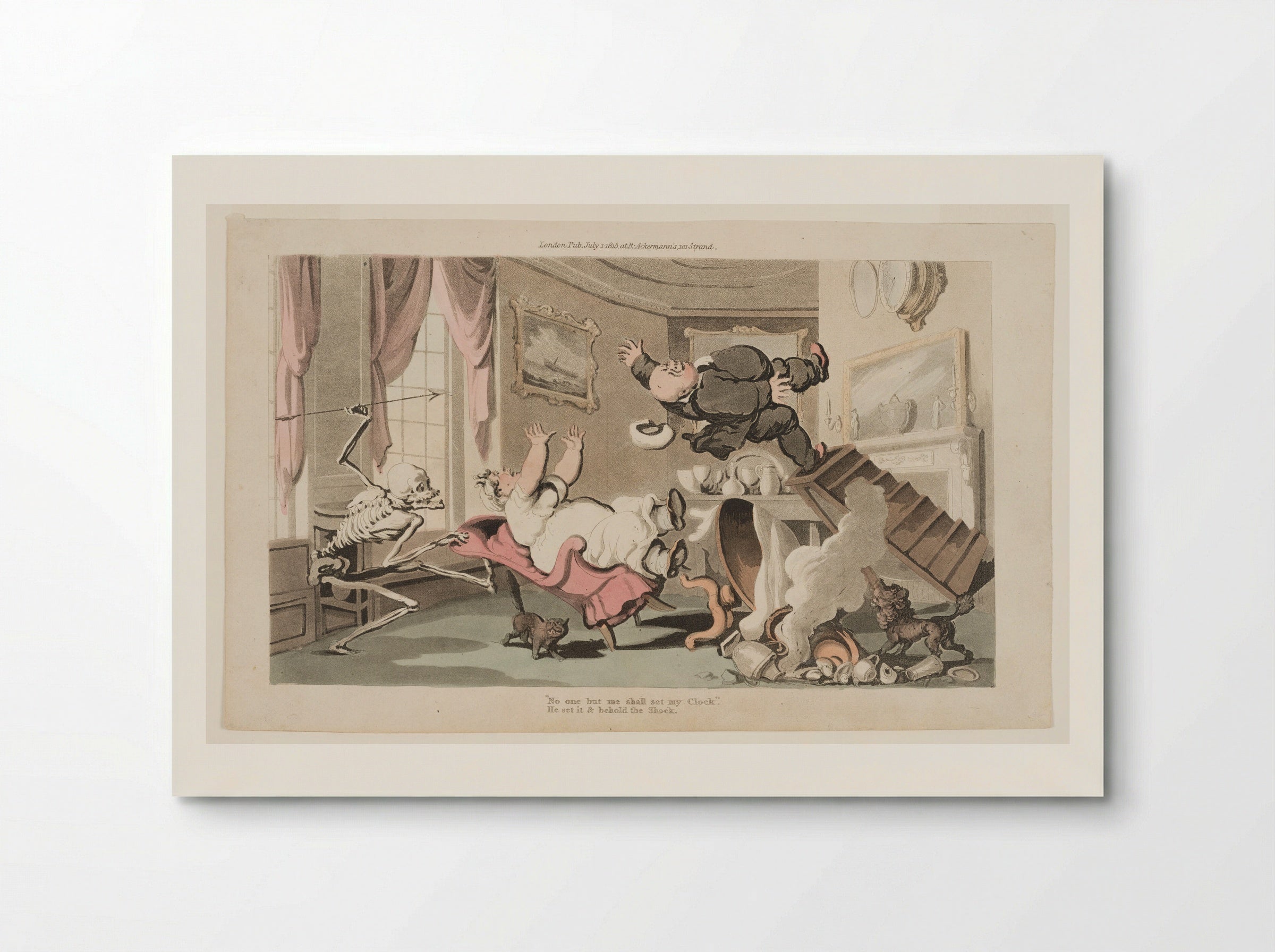 The Winding Up of the Clock - Thomas Rowlandson - Poster