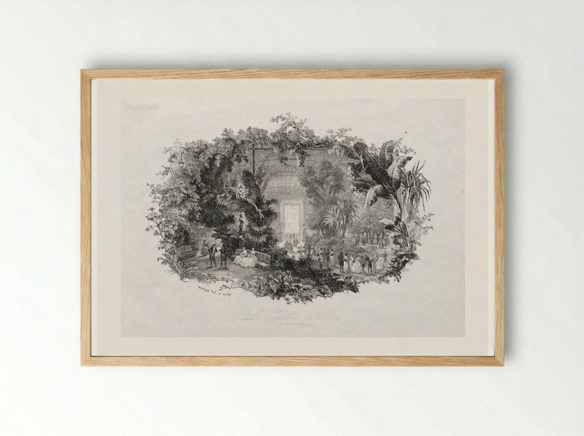The Winter Garden - Charles François Daubigny - Framed Print Wood