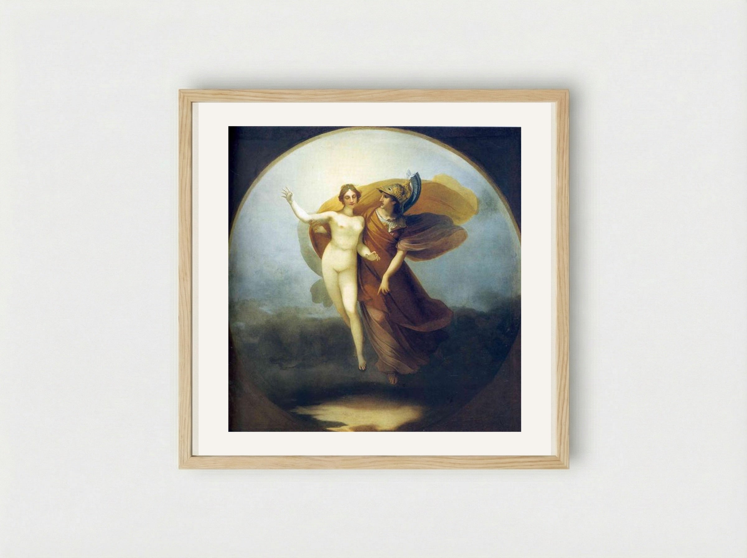 The Wisdom and Truth Descending to Earth - Pierre-Paul Prud'hon - Framed Print Wood