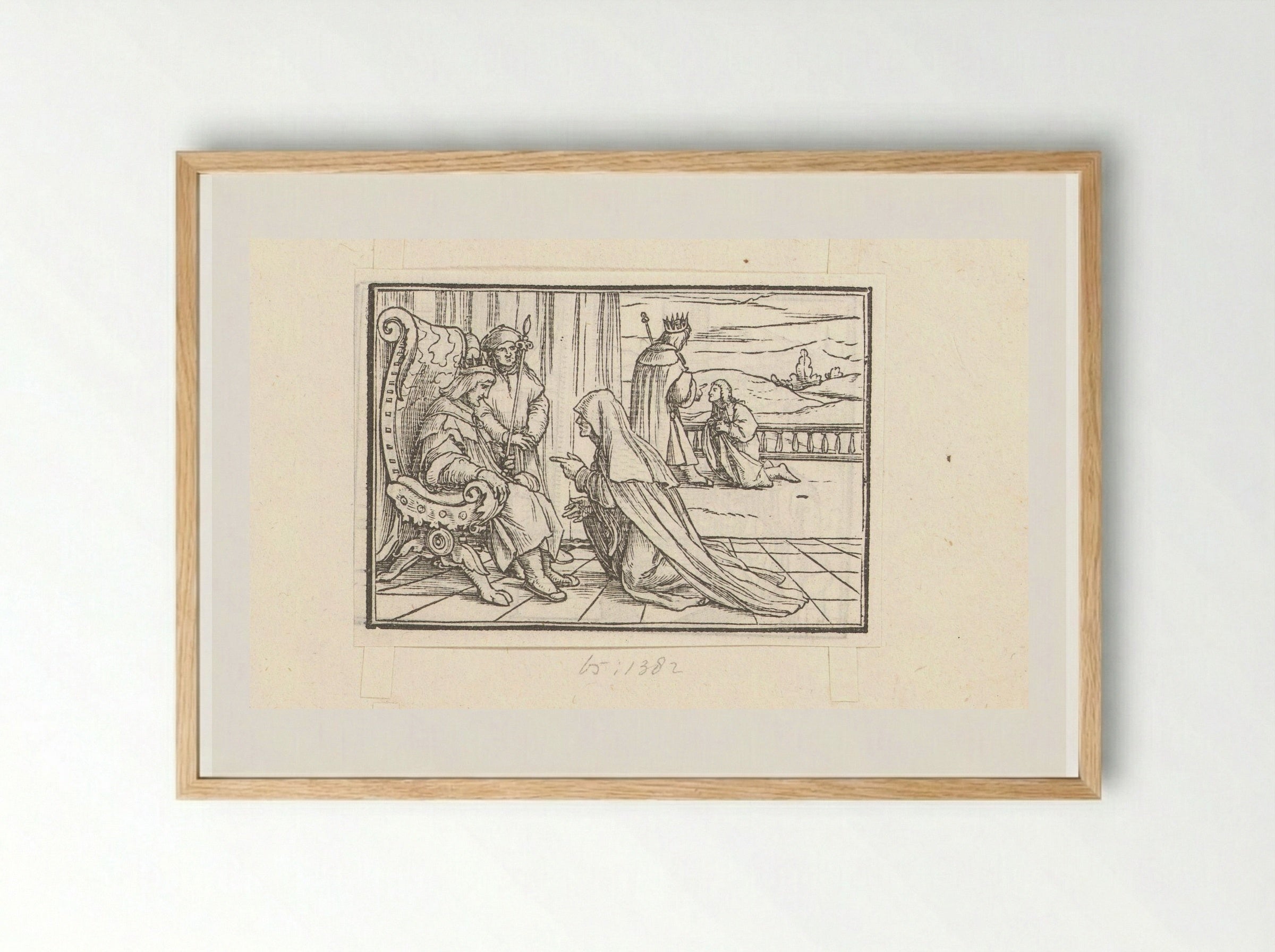 The Wise Woman of Tekoa Before King David - Veit Rudolf Specklin - Framed Print Wood