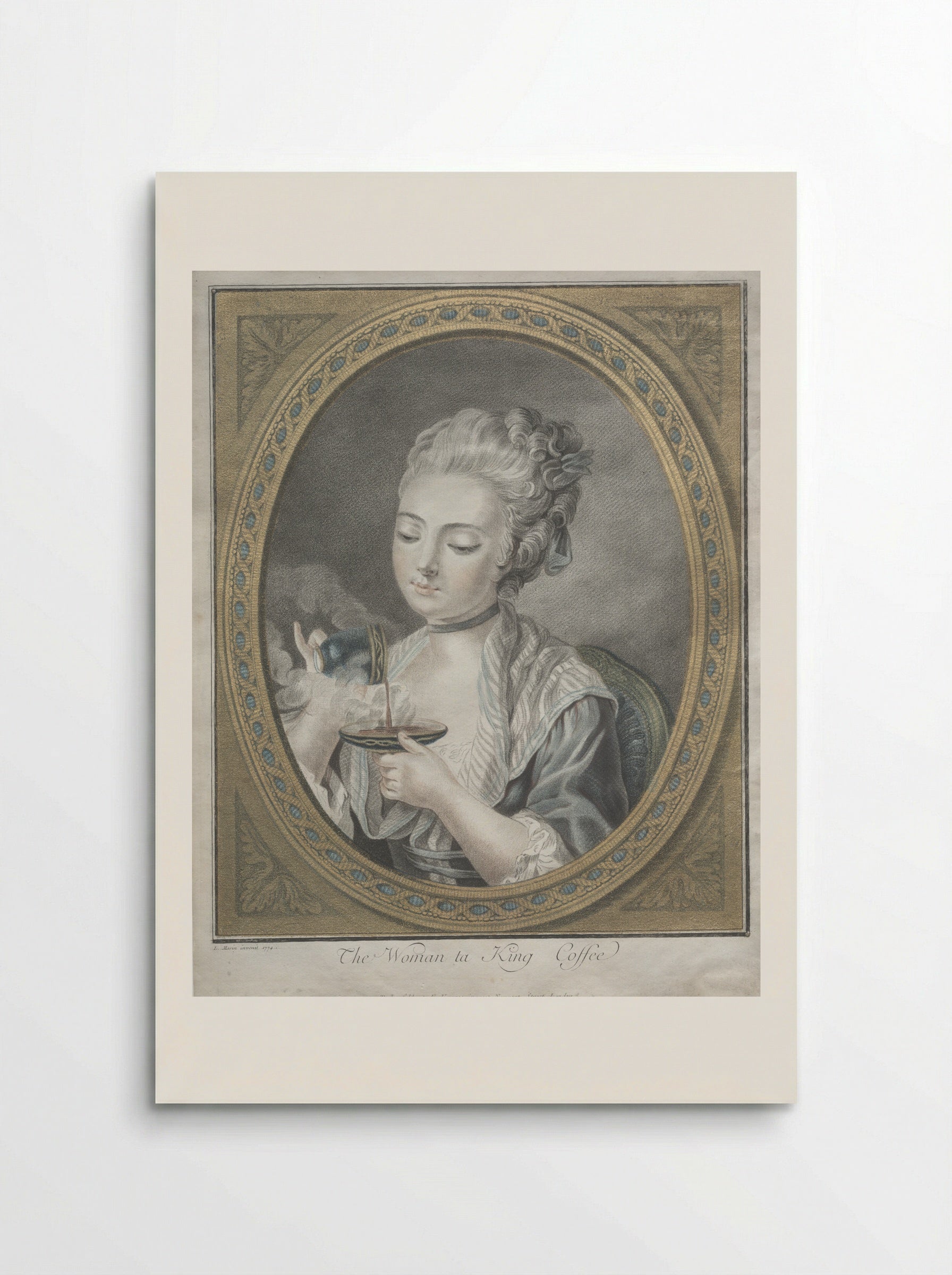 The Woman Taking Coffee - Louis-Marin Bonnet - Poster