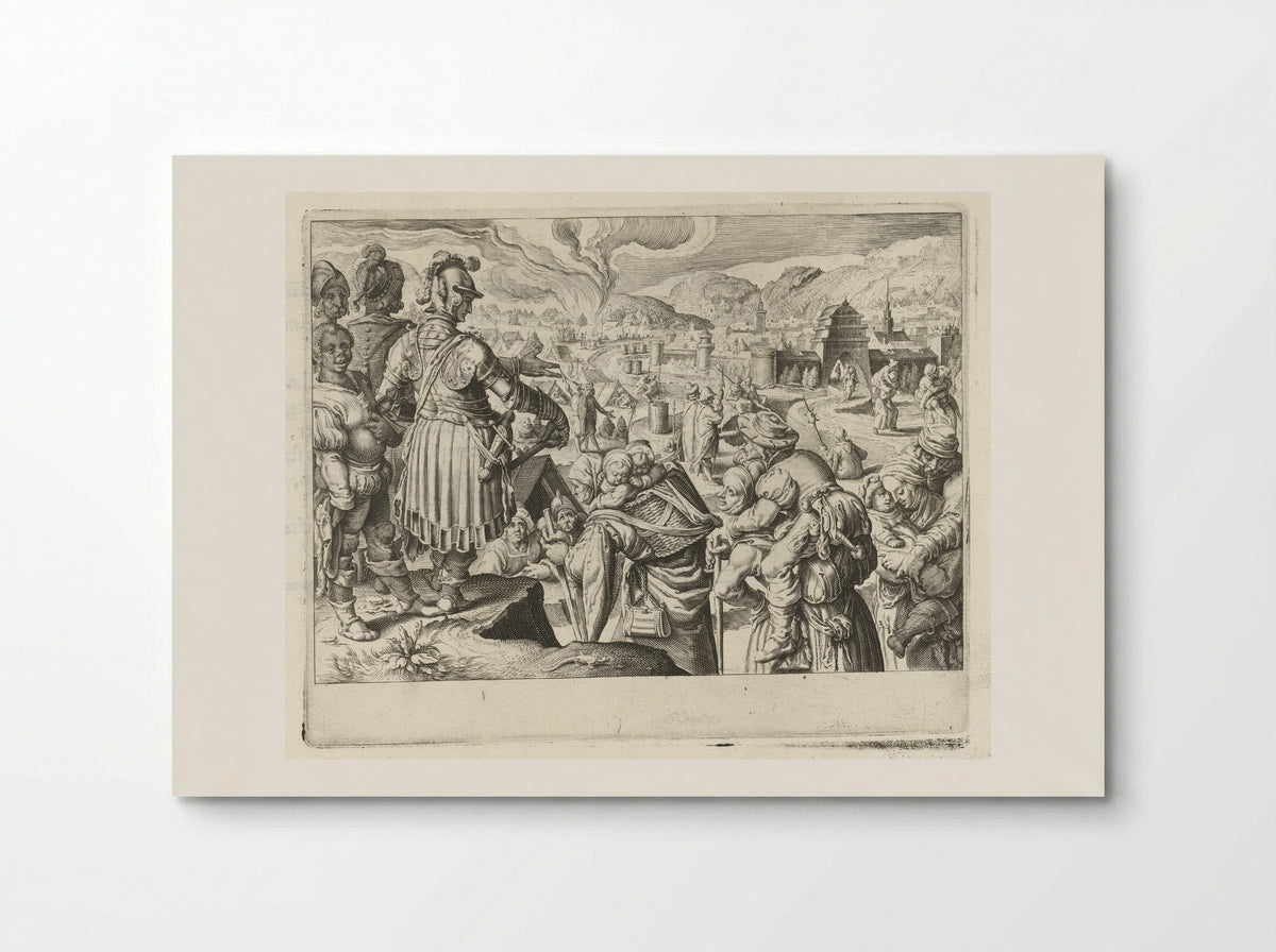 The Women of Weinsberg Carrying Their Husbands Out of the City - Zacharias Dolendo - Poster