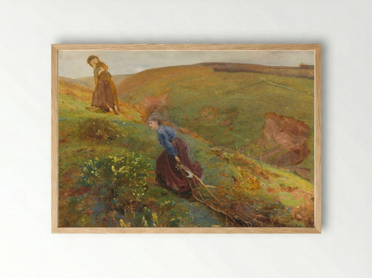 The Wood Gatherers - John William North - Framed Print Wood