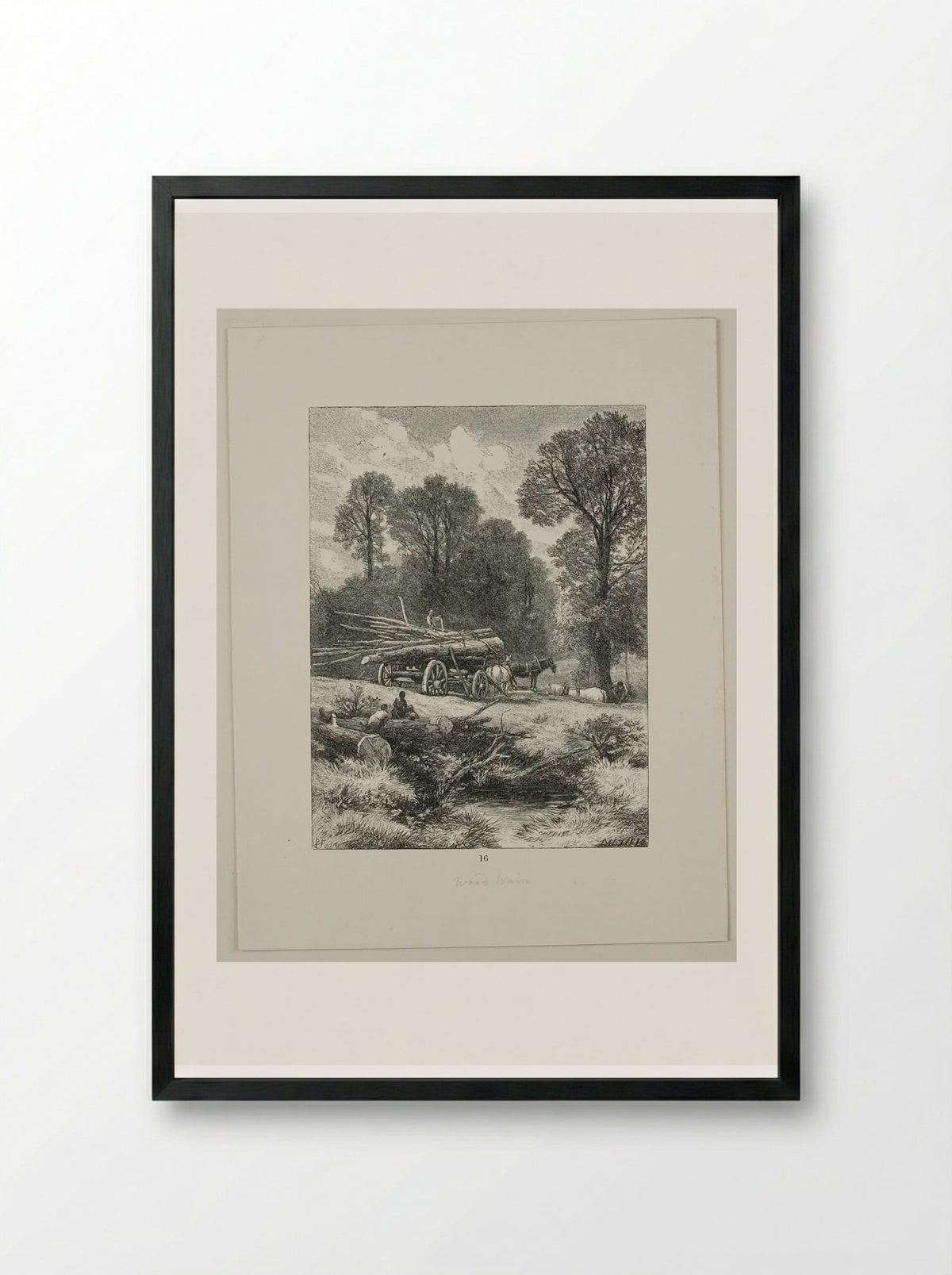 The Wood-wain - Edward Dalziel - Framed Print Black