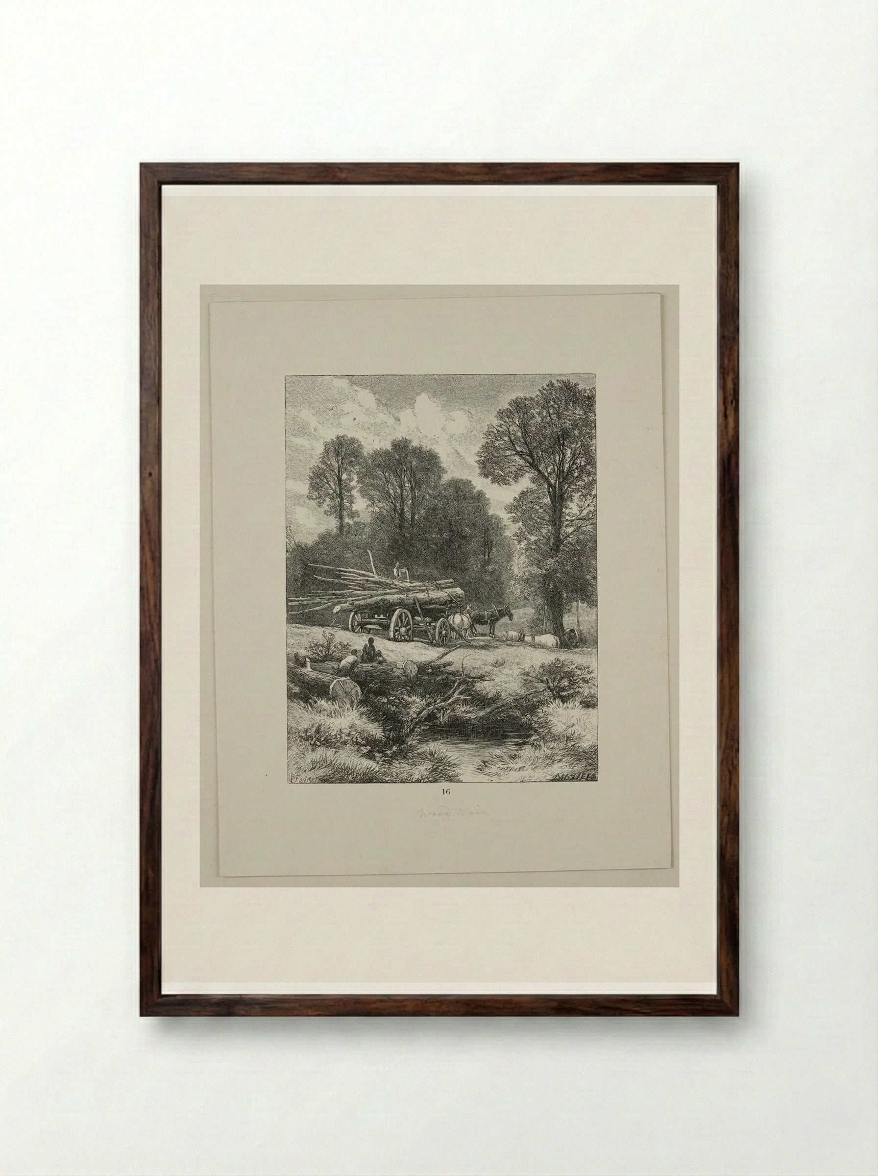 The Wood-wain - Edward Dalziel - Framed Print Dark Wood