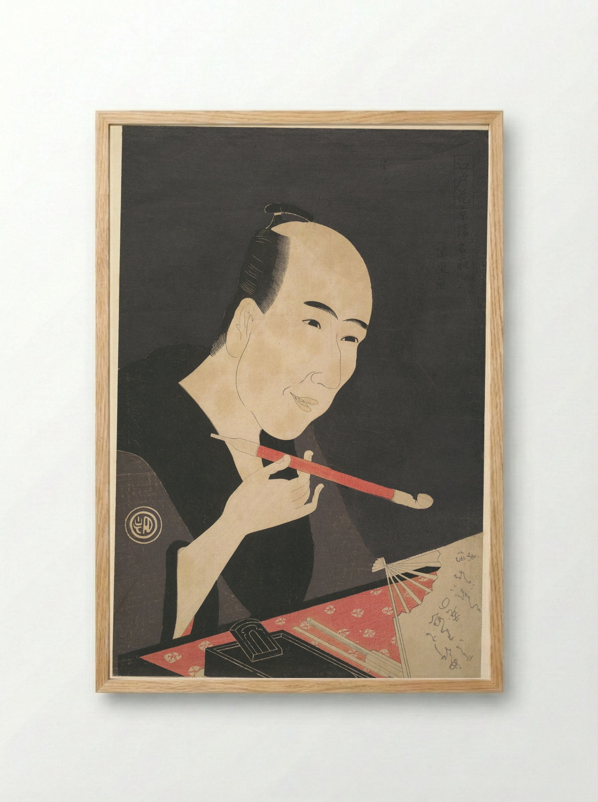 The Writer Santō Kyōden - Chōkyōsai Eiri - Framed Print Wood