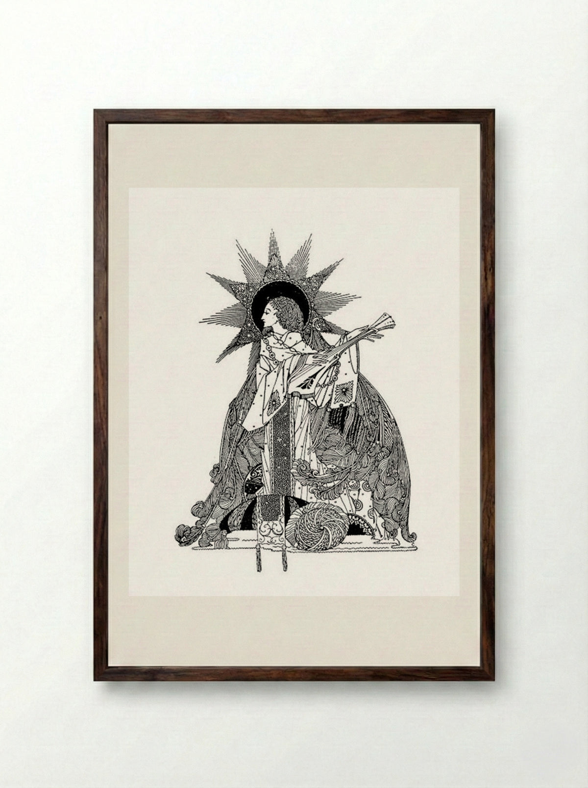 The Year's at the Spring - Harry Clarke - Framed Print Dark Wood