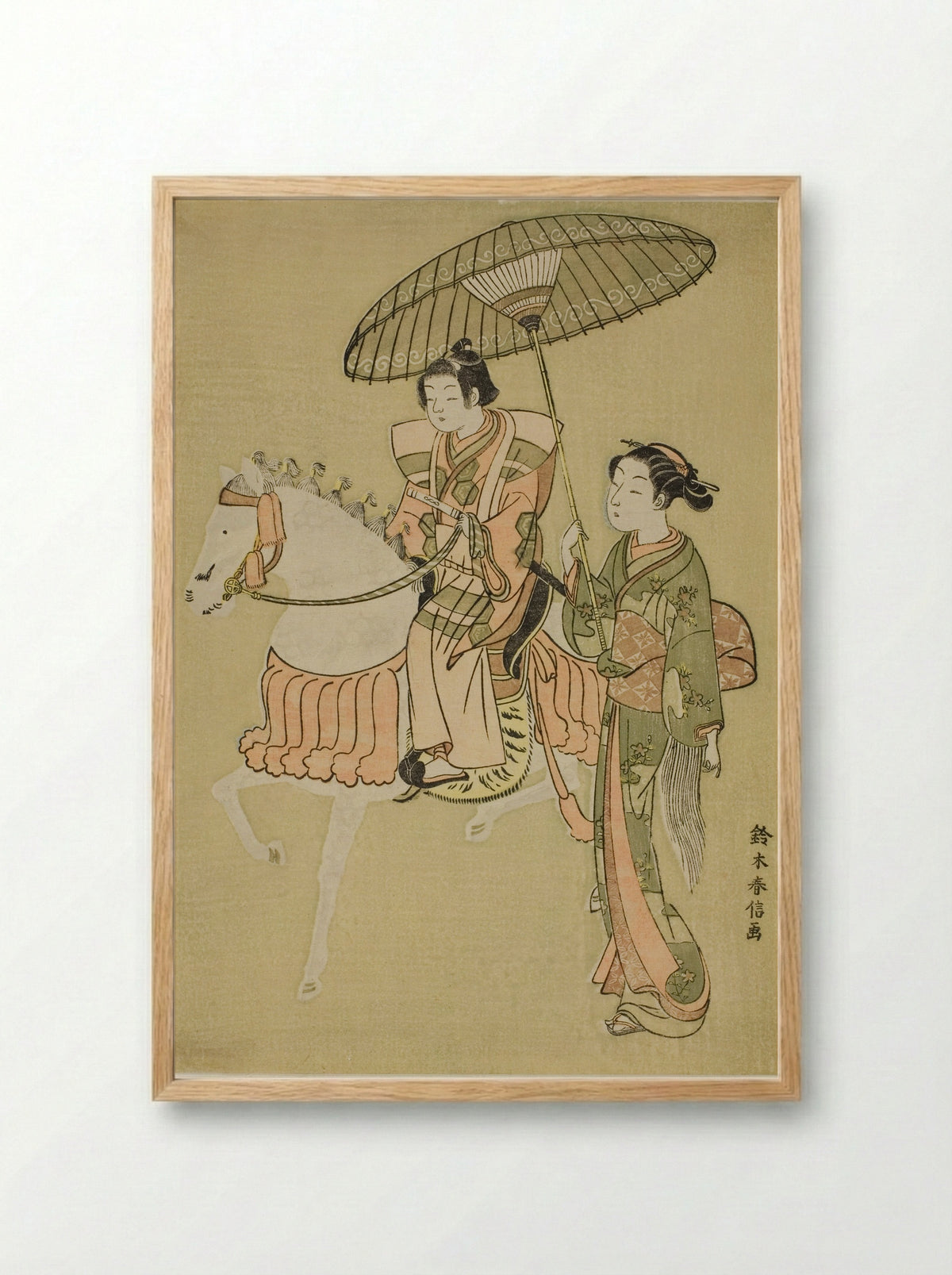 The Young Horseman - Suzuki Harunobu - Framed Print Wood