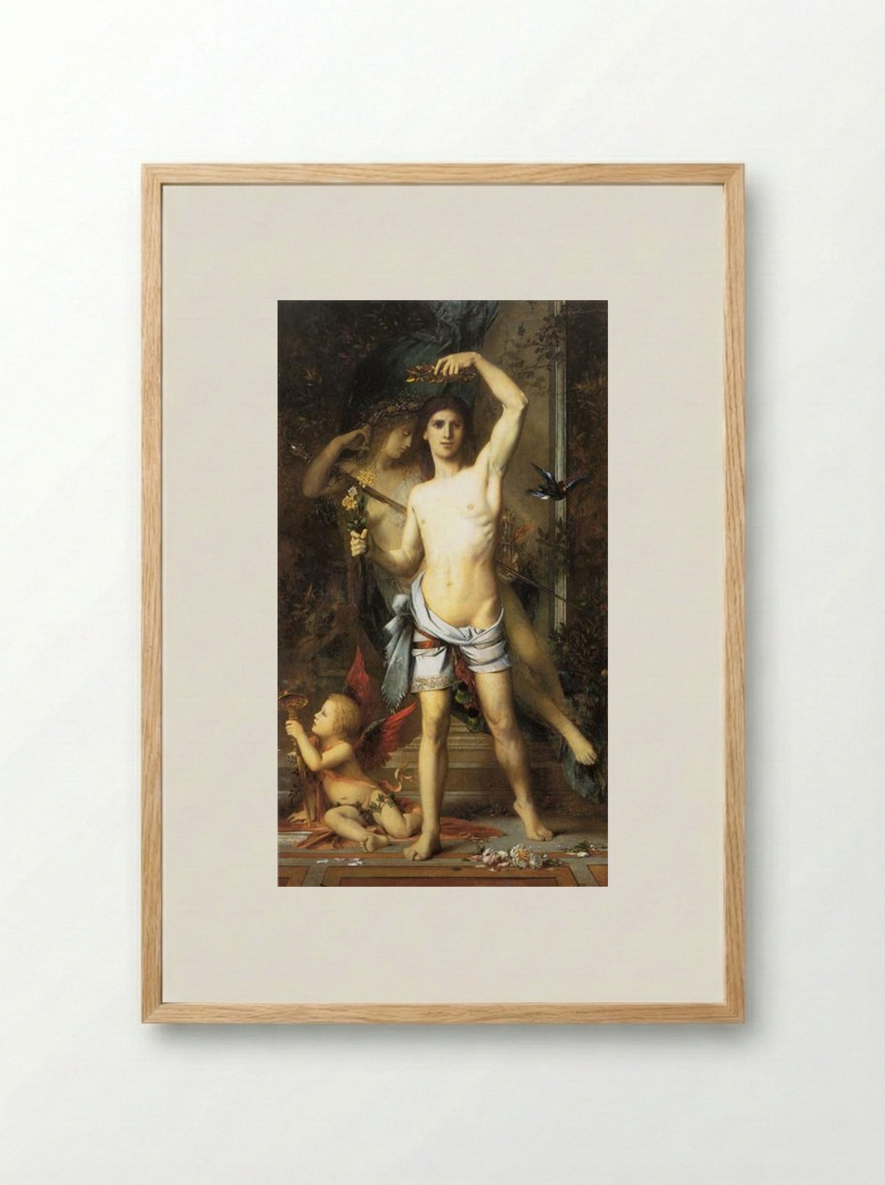 The Young Man and Death - Gustave Moreau - Framed Print Wood
