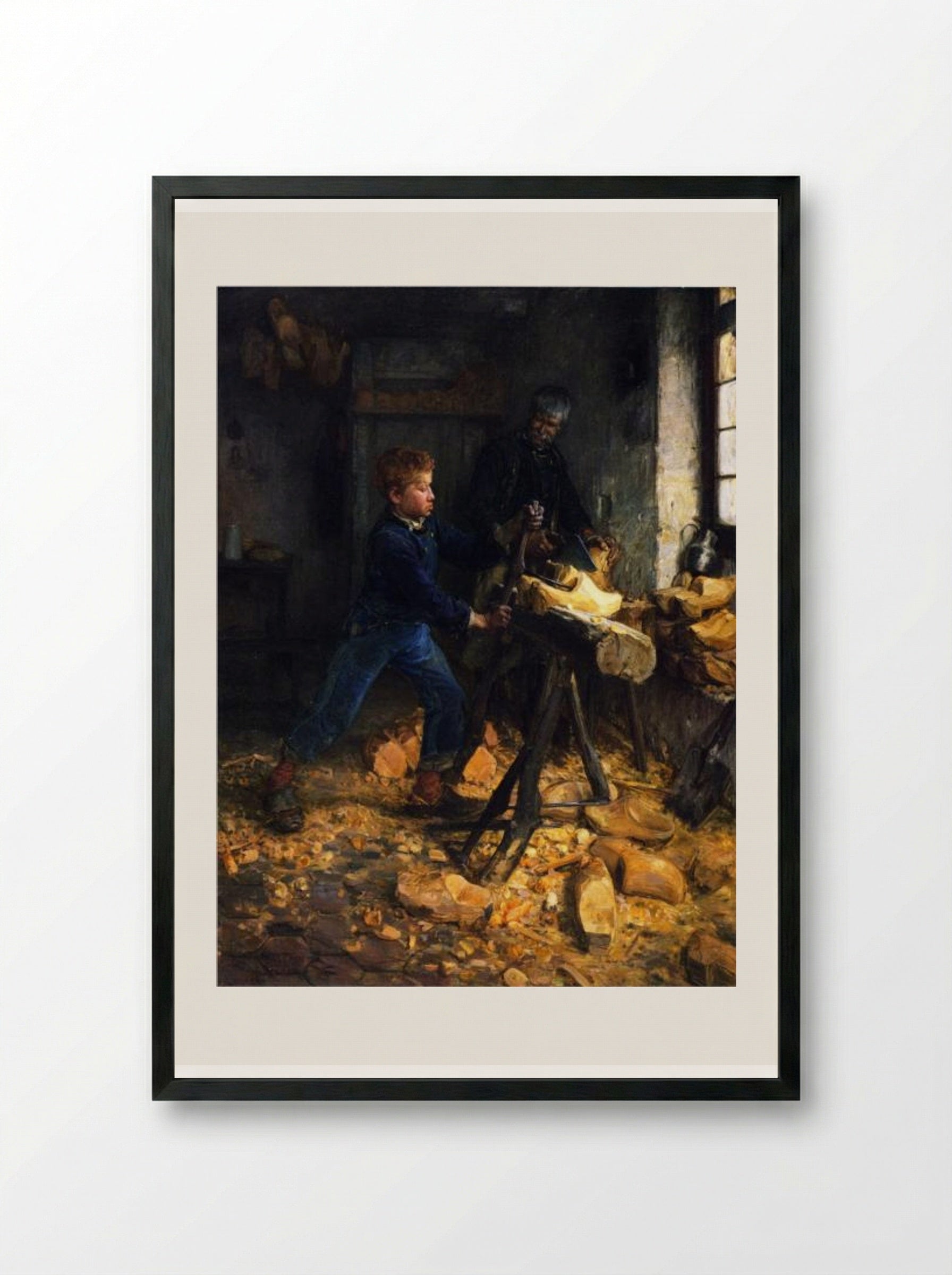 The Young Sabot Maker - Henry Ossawa Tanner - Framed Print Black