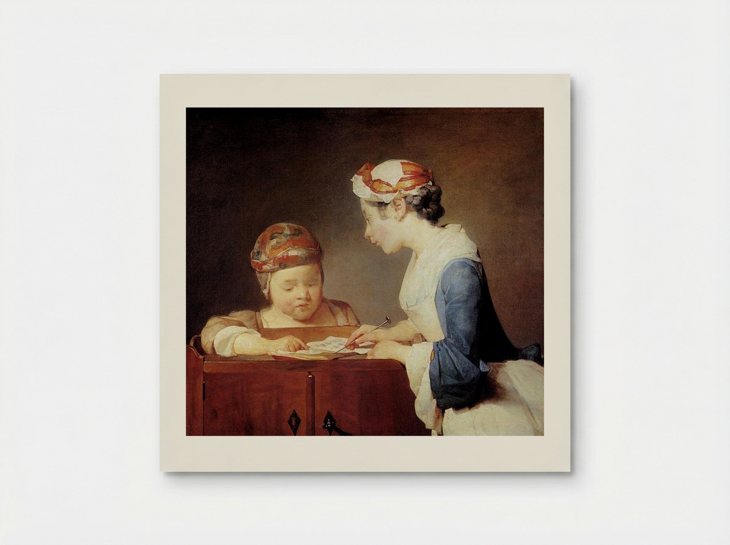 The Young Schoolmistress - Jean-Baptiste-Simeon Chardin - Poster