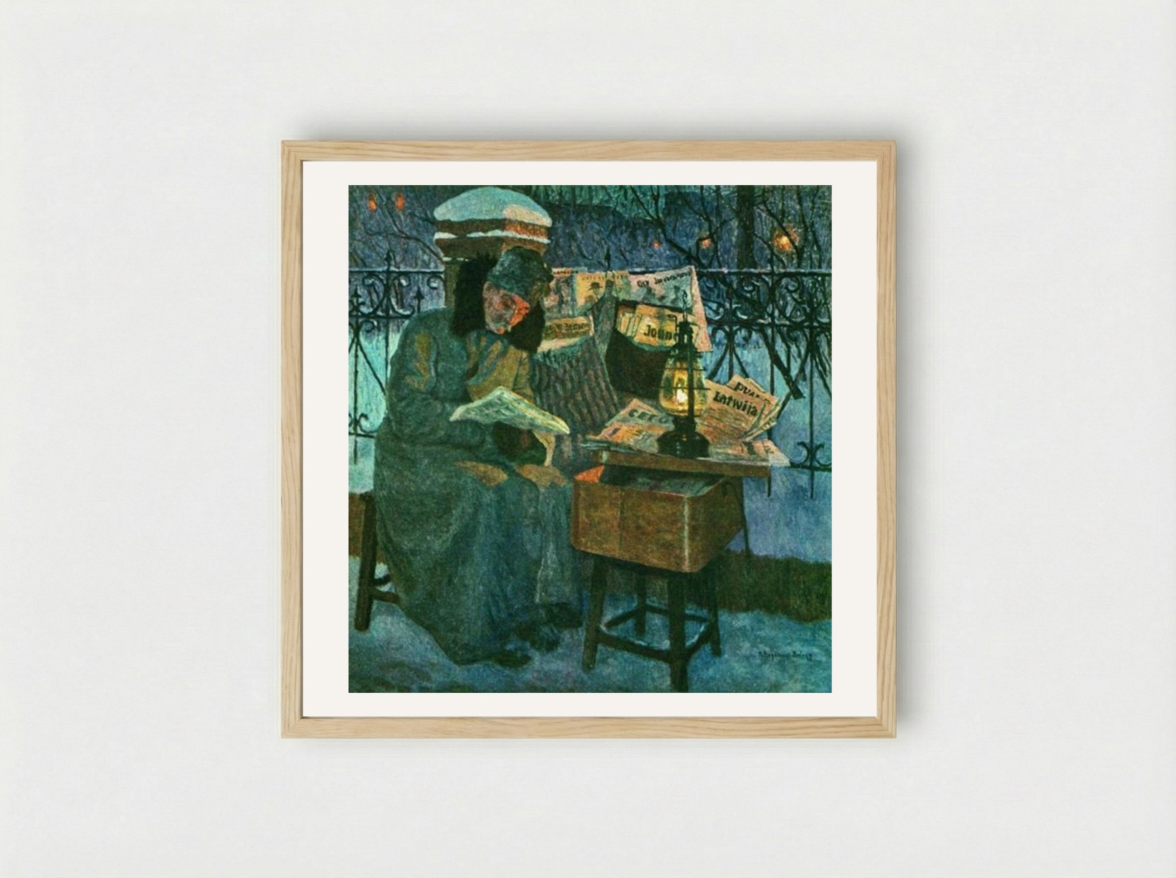 The former Defender of the Homeland - Nikolay Bogdanov-Belsky - Framed Print Wood