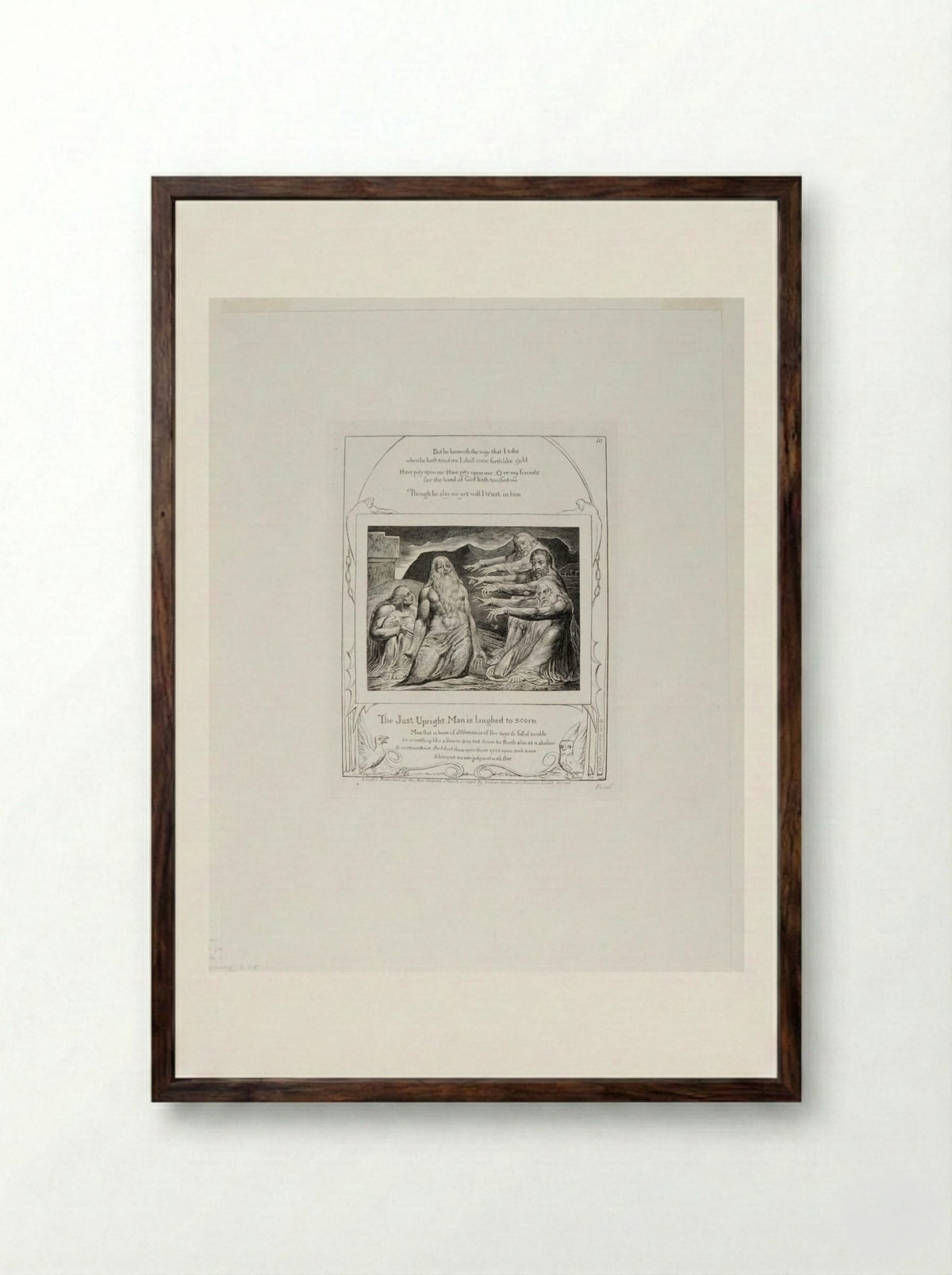 The just, upright man is laughed to scorn - William Blake - Framed Print Dark Wood