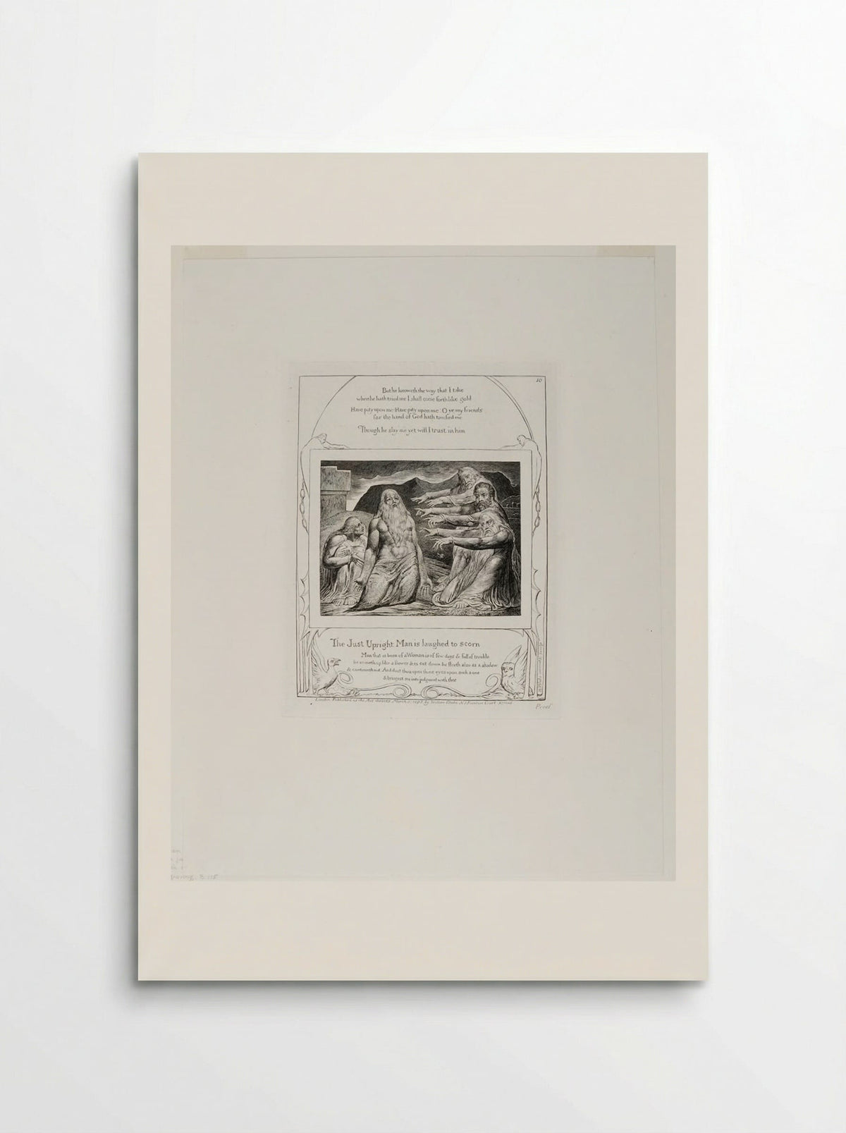 The just, upright man is laughed to scorn - William Blake - Poster