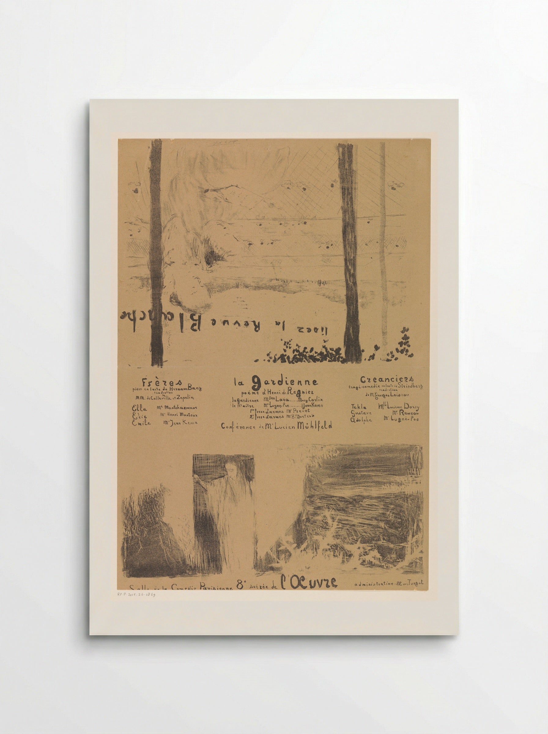 Theater Programme and Advertisement for La Revue Blanche - Édouard Vuillard - Poster