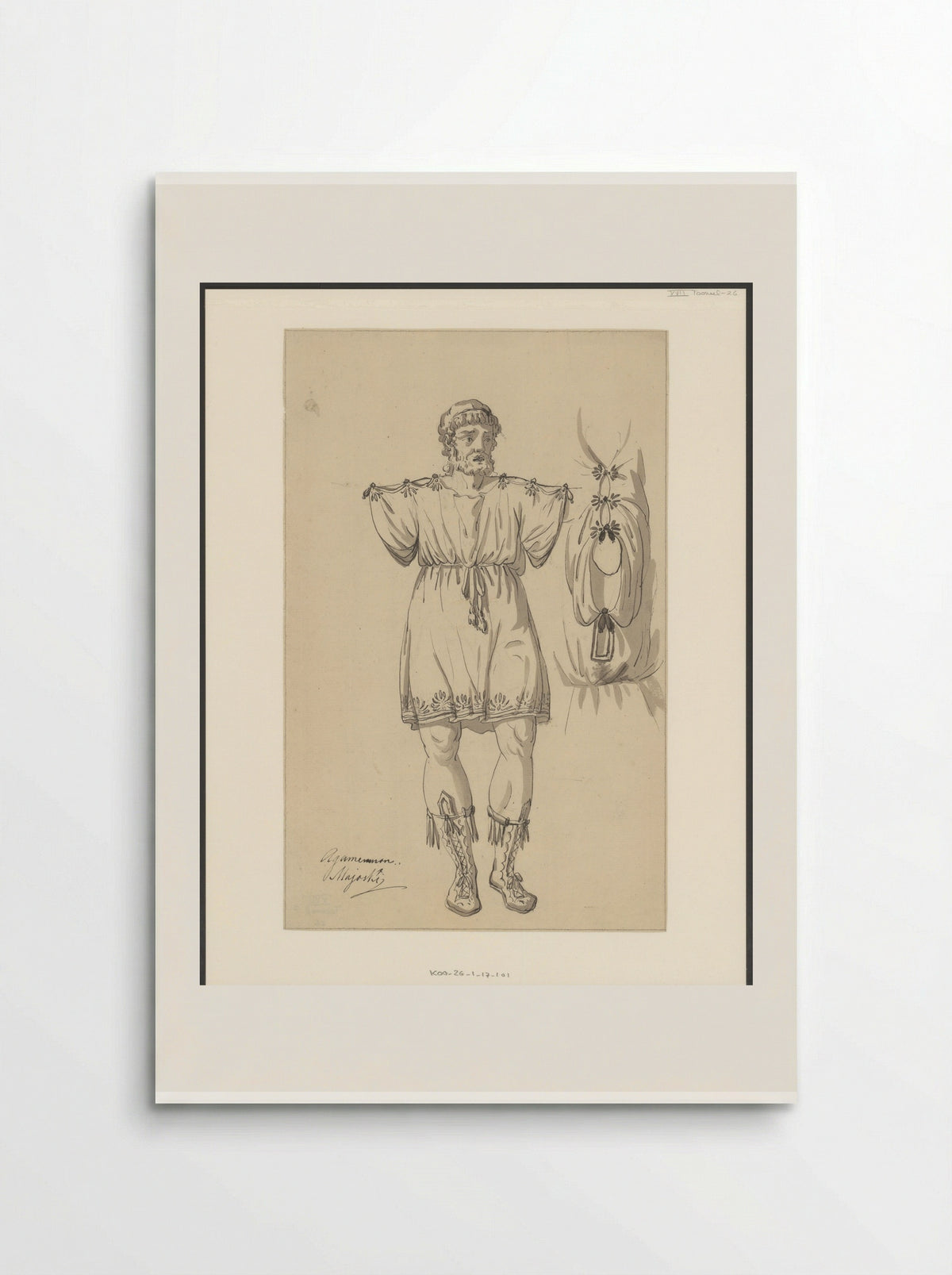 Theaterkostuum voor Aigisthos uit de voorstelling Agamemnon - Johannes Jelgerhuis - Poster
