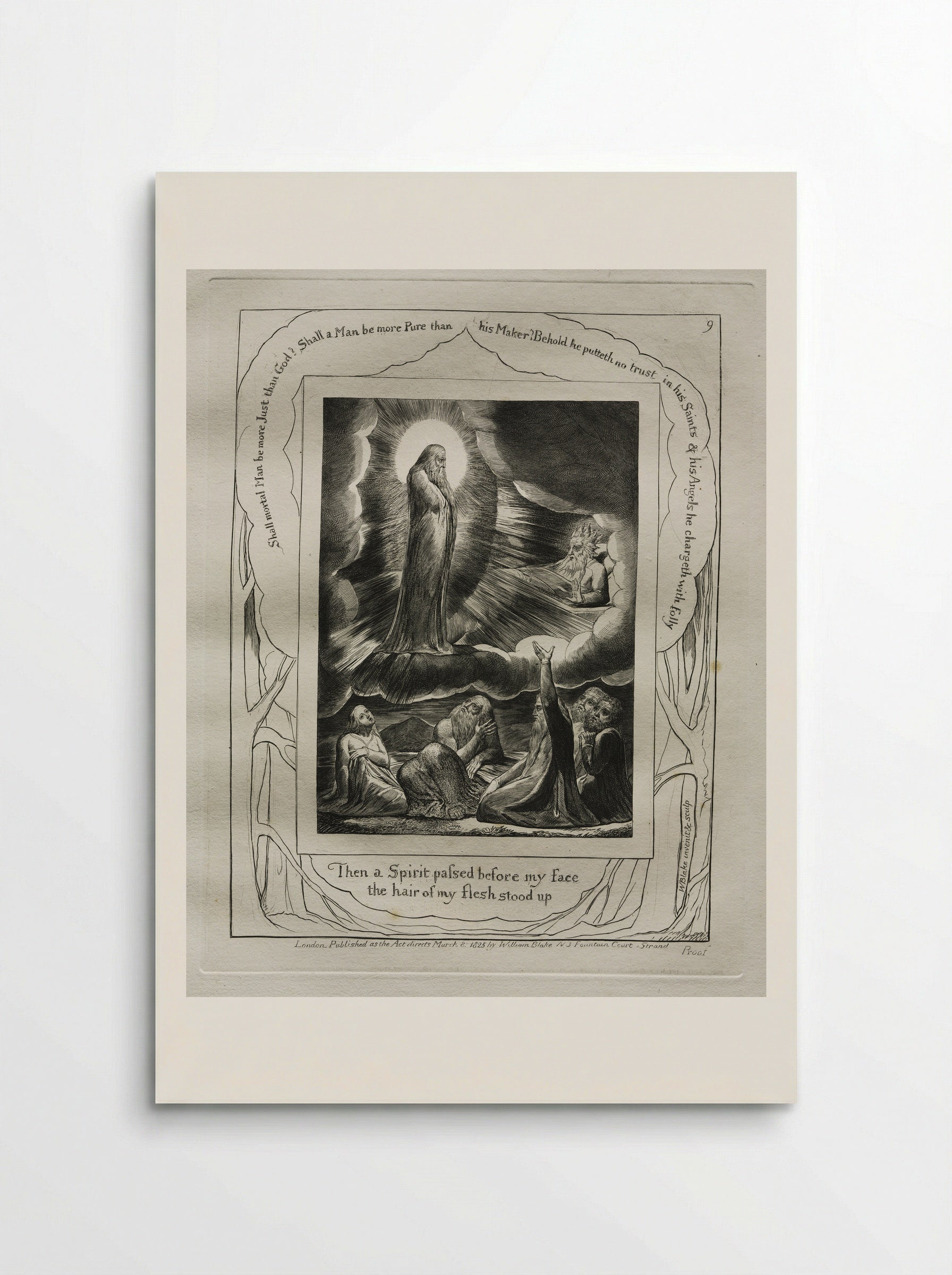 Then a Spirit Passed Before My Face - William Blake - Poster