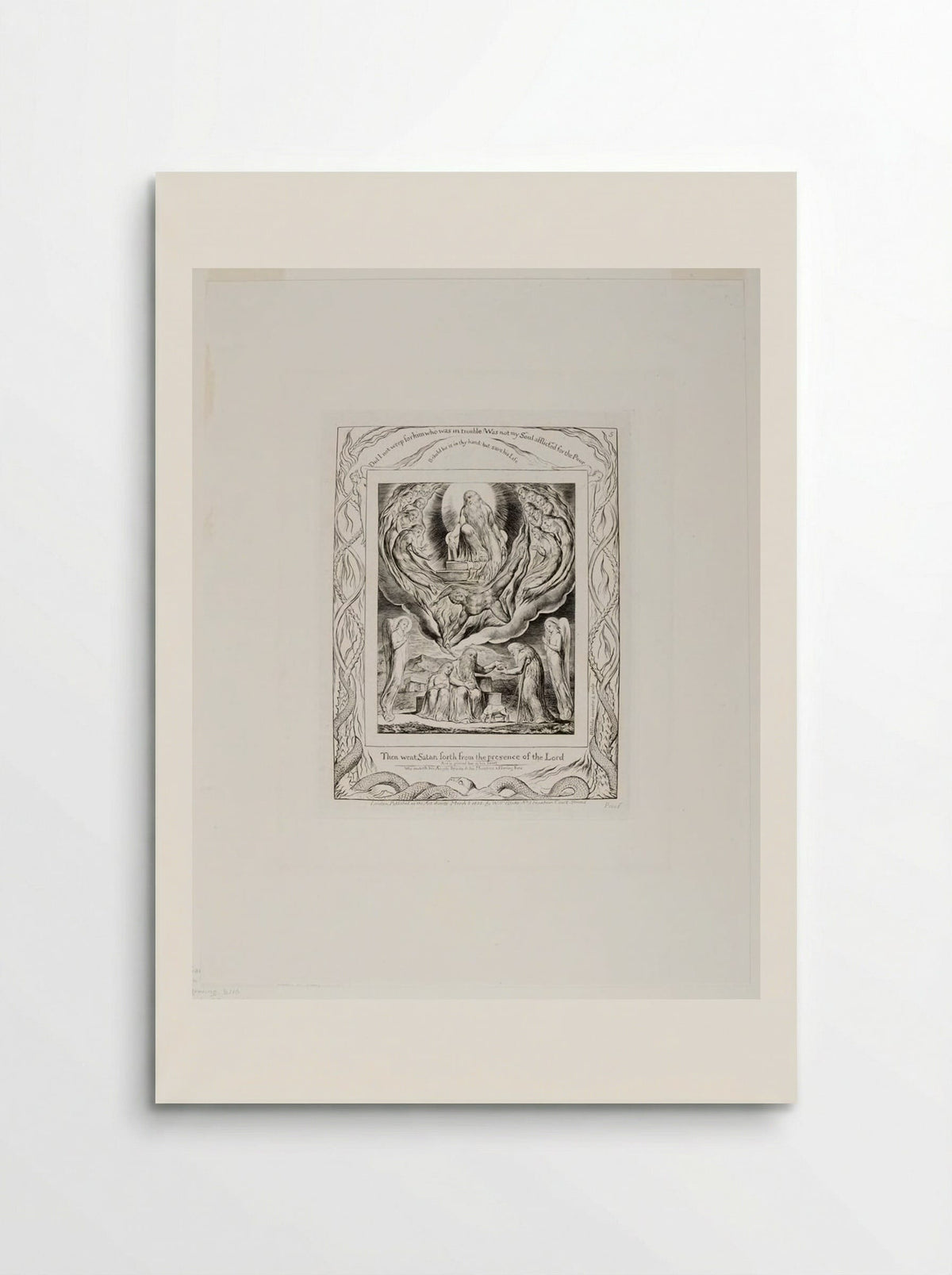 Then went Satan forth from the presence of the Lord - William Blake - Poster