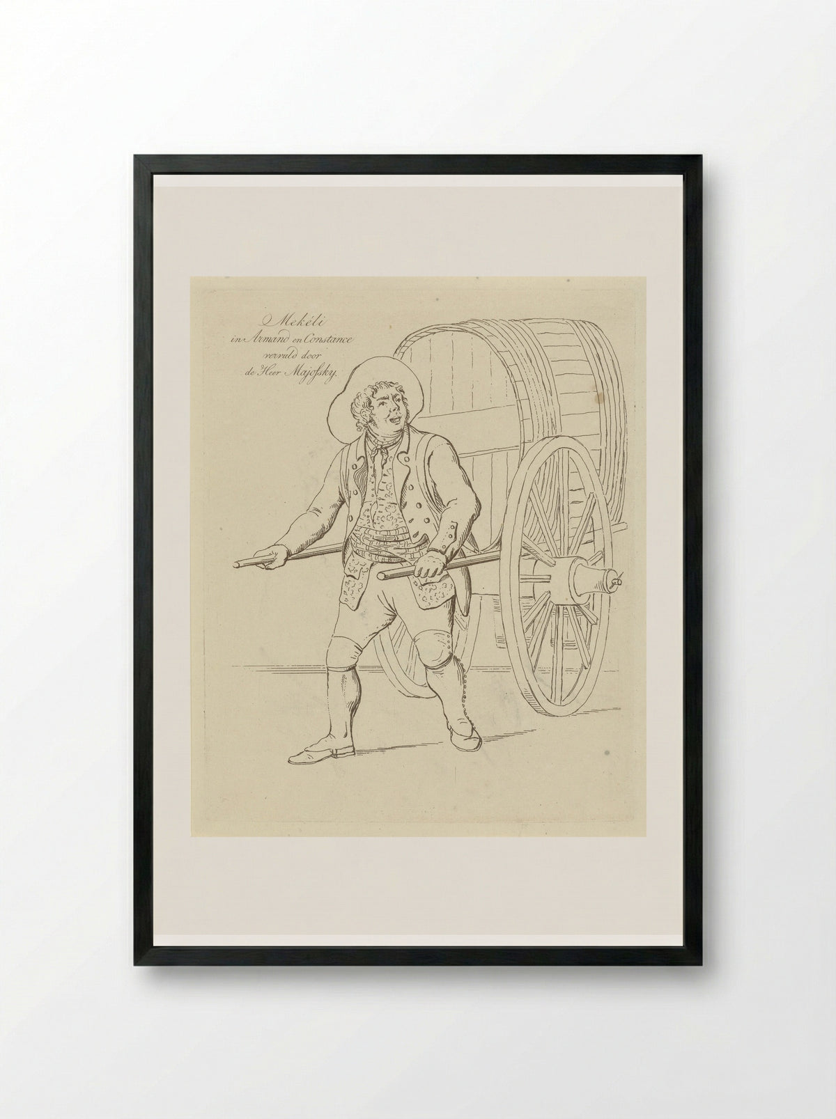 Theo Majofski in the role of Mekéli - Johannes Jelgerhuis - Framed Print Black
