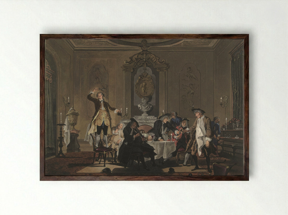 There Was a Commotion in the House - Sara Troost - Framed Print Dark Wood