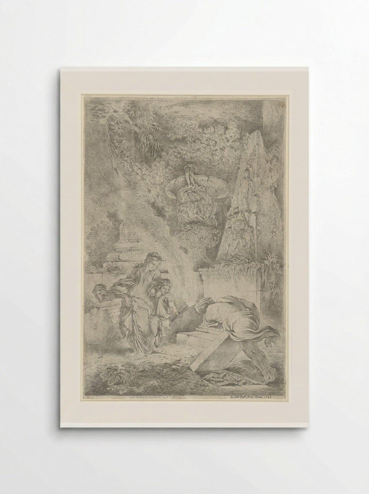 Theseus Discovers His Father's Weapons - Giovanni Benedetto Castiglione - Poster