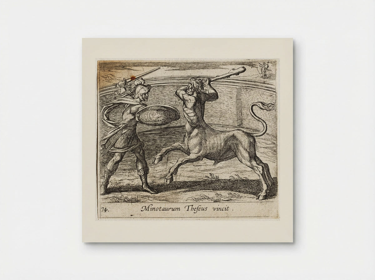 Theseus and the Minotaur - Antonio Tempesta - Poster